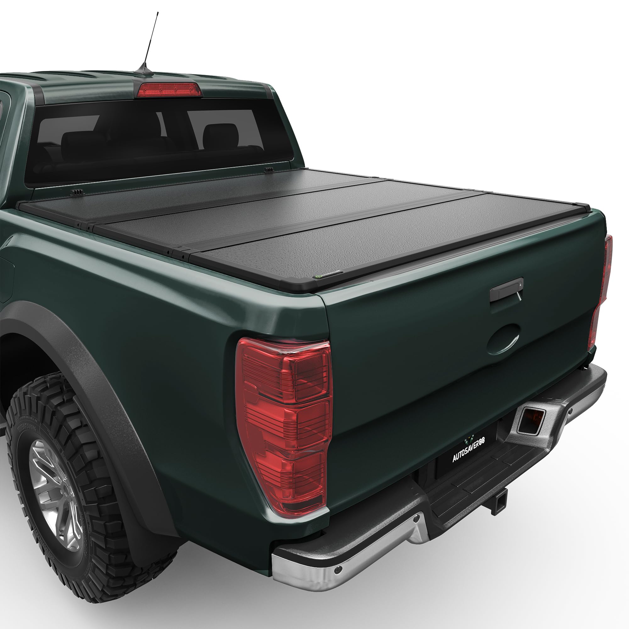 Autosaver88 Frp Hard Tri-Fold Truck Bed Tonneau Cover Compatible With Ford Maverick 2022 2023 2024 2025 4.5 Feet Bed