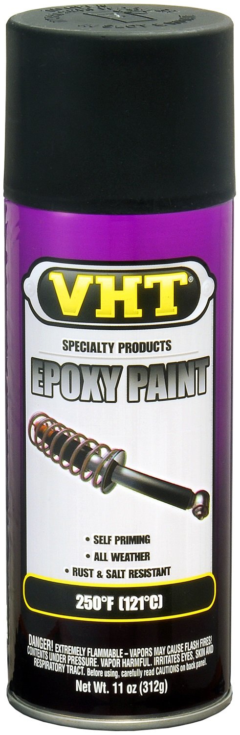 VHT SP652 Satin Black Epoxy All Weather Paint - 11 oz. Can, Durable Finish