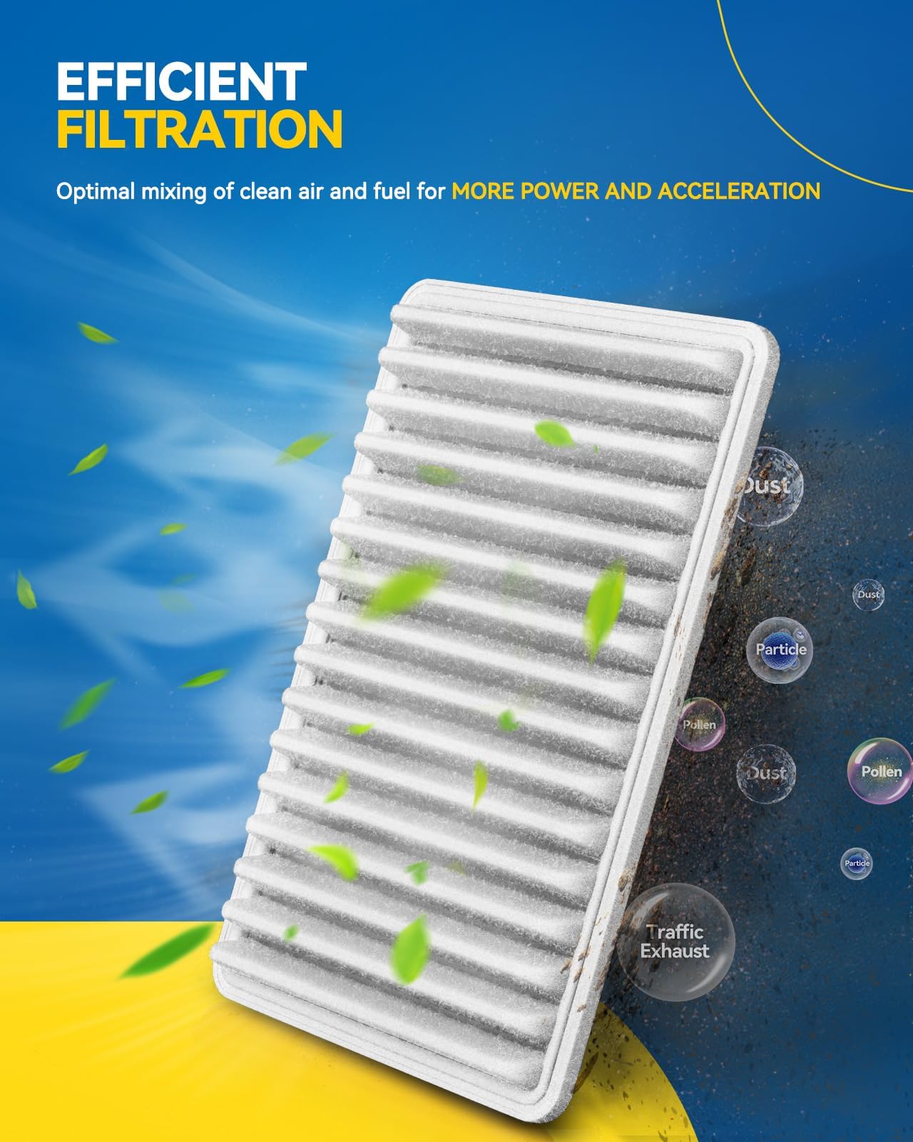 Philtop Engine Air Filter, Eaf003 Replacement For Camry Gas L4 (2007-2017), Venza Gas L4 (2009-2015), Compatible With Ca10171 Ai