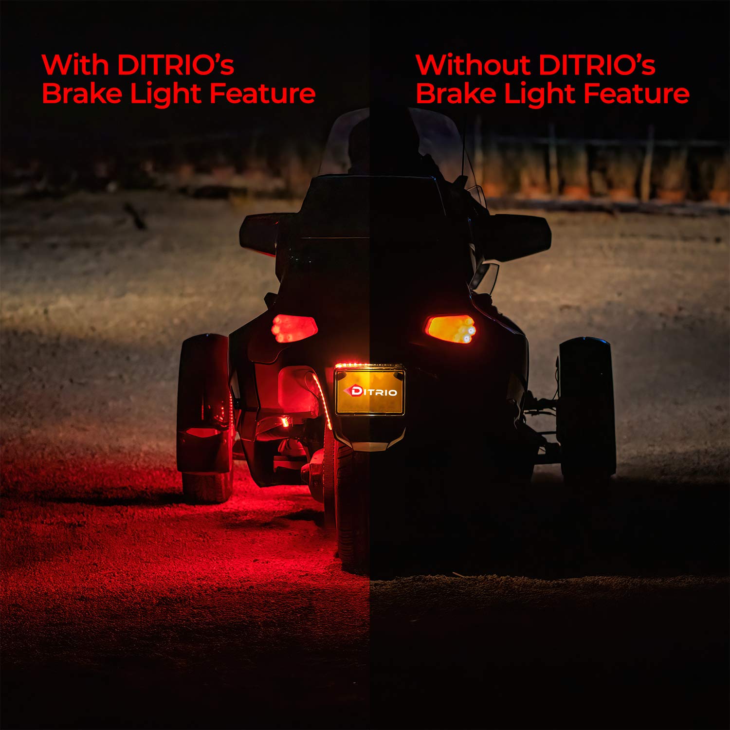 8Pcs Underglow Rgb Led Strip Light Kit Dc 12V With 2 Red Blinking Brake Light Styles For Motorcycles Trikes Golf Carts Atvs Utvs