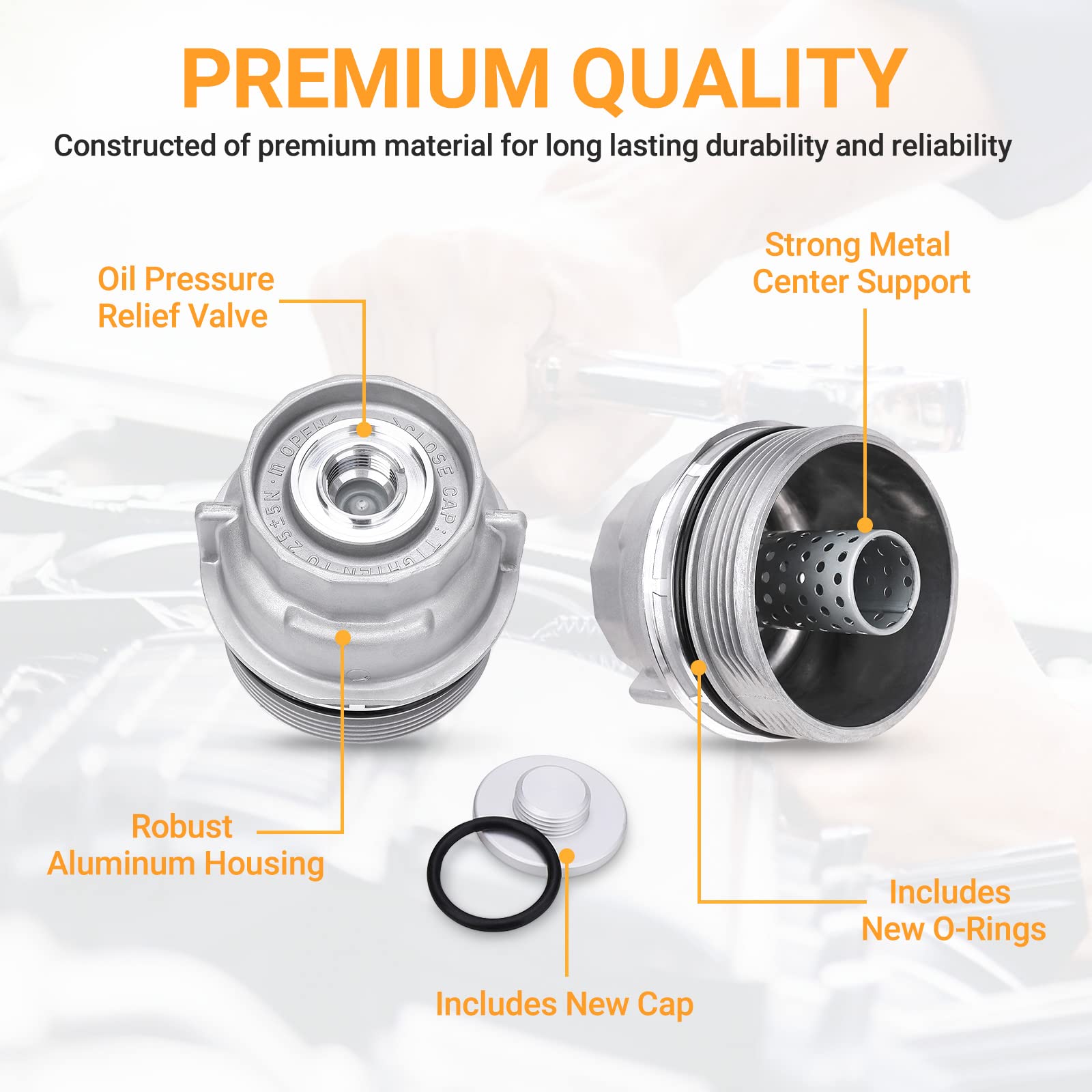 15620-31060 Oil Filter Housing Cap Assembly For Toyota Tundra Rav4 4Runner Camry Highlander Tacoma Avalon Sienna Venza Lexus Rx3