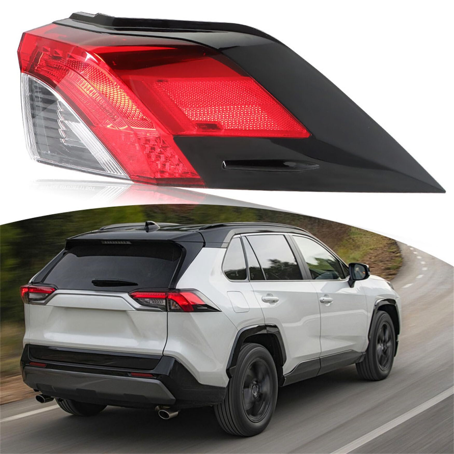WFLNHB Right Side Tail Light Assembly Replacement for Toyota RAV4 2019 2020 Passenger Side Rear Tail Light Lamp TO2805148 815500