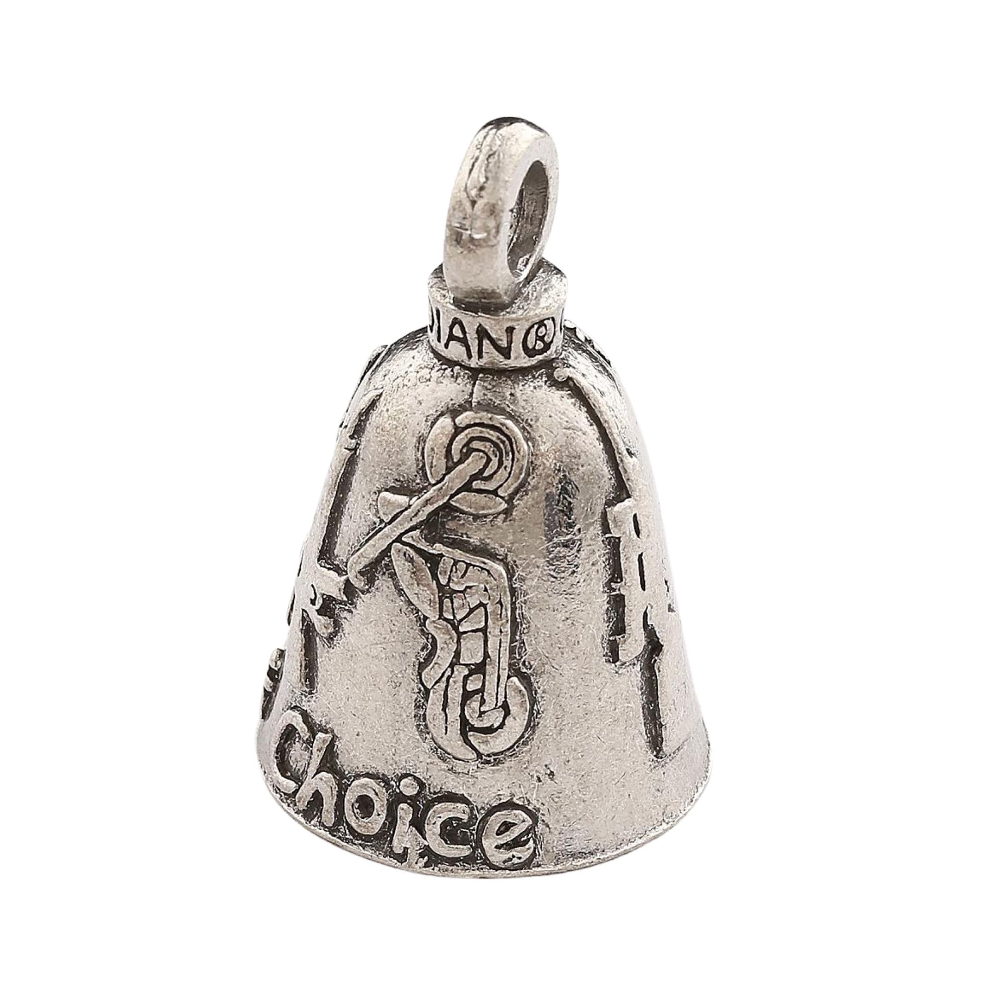 Guardian Bell Weapons Of Choice Good Luck Bell W/Keyring & Black Velvet Gift Bag | Motorcycle Bell | Lead-Free Pewter | Good Luc