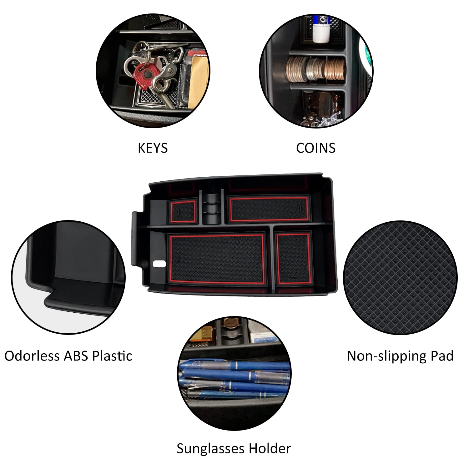 Jojomark Compatible With Ford Escape 2020 2021 2022 2023 2024 2025, Bronco Sport 2021-2023 2024 2025 Accessories Center Console