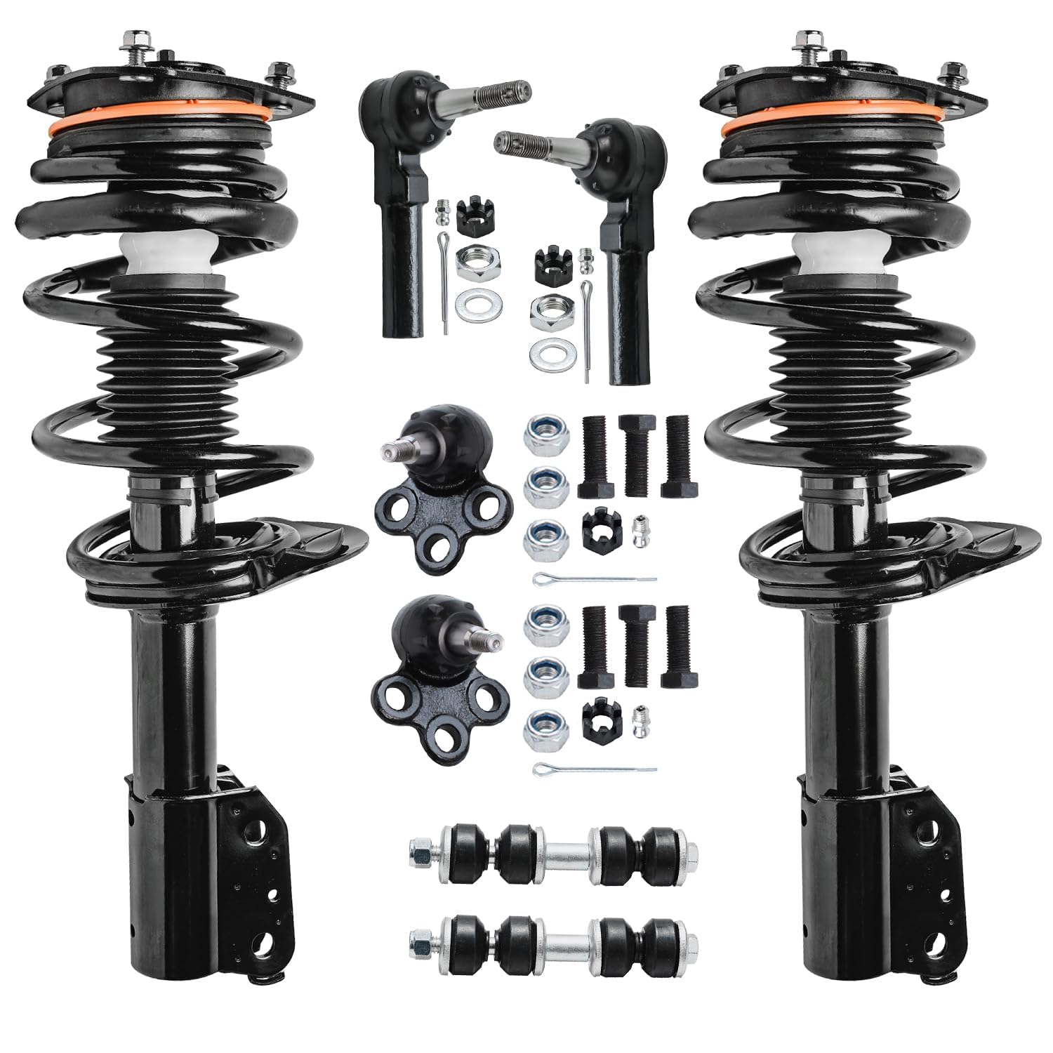 Detroit Axle - 8pc Front Struts Kit for Chevy Impala Buick LaCrosse Century Regal Monte Carlo Allure, 2 Struts and Coil Spring 2