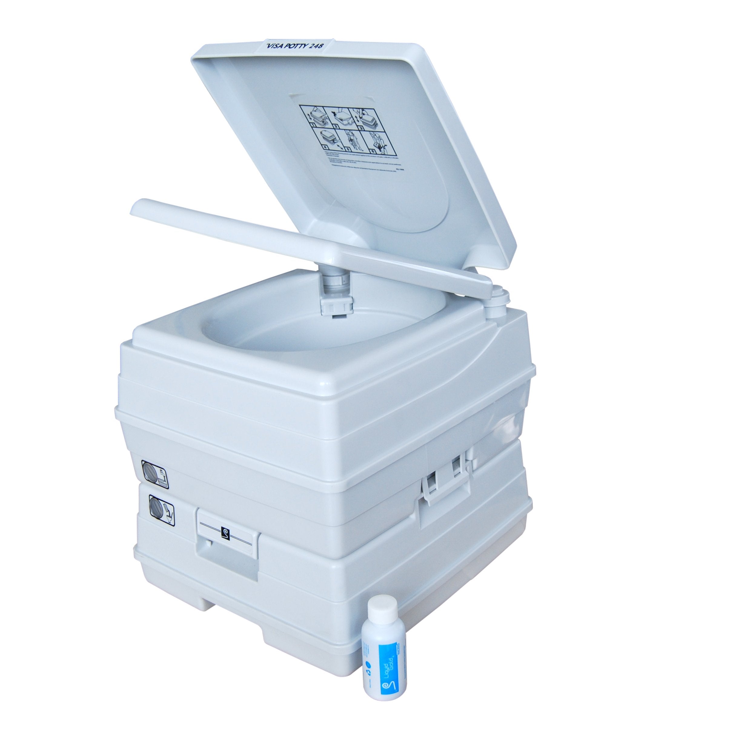 Dock Edge Sanitation Equipment Visa Potty, White, 24 Liter
