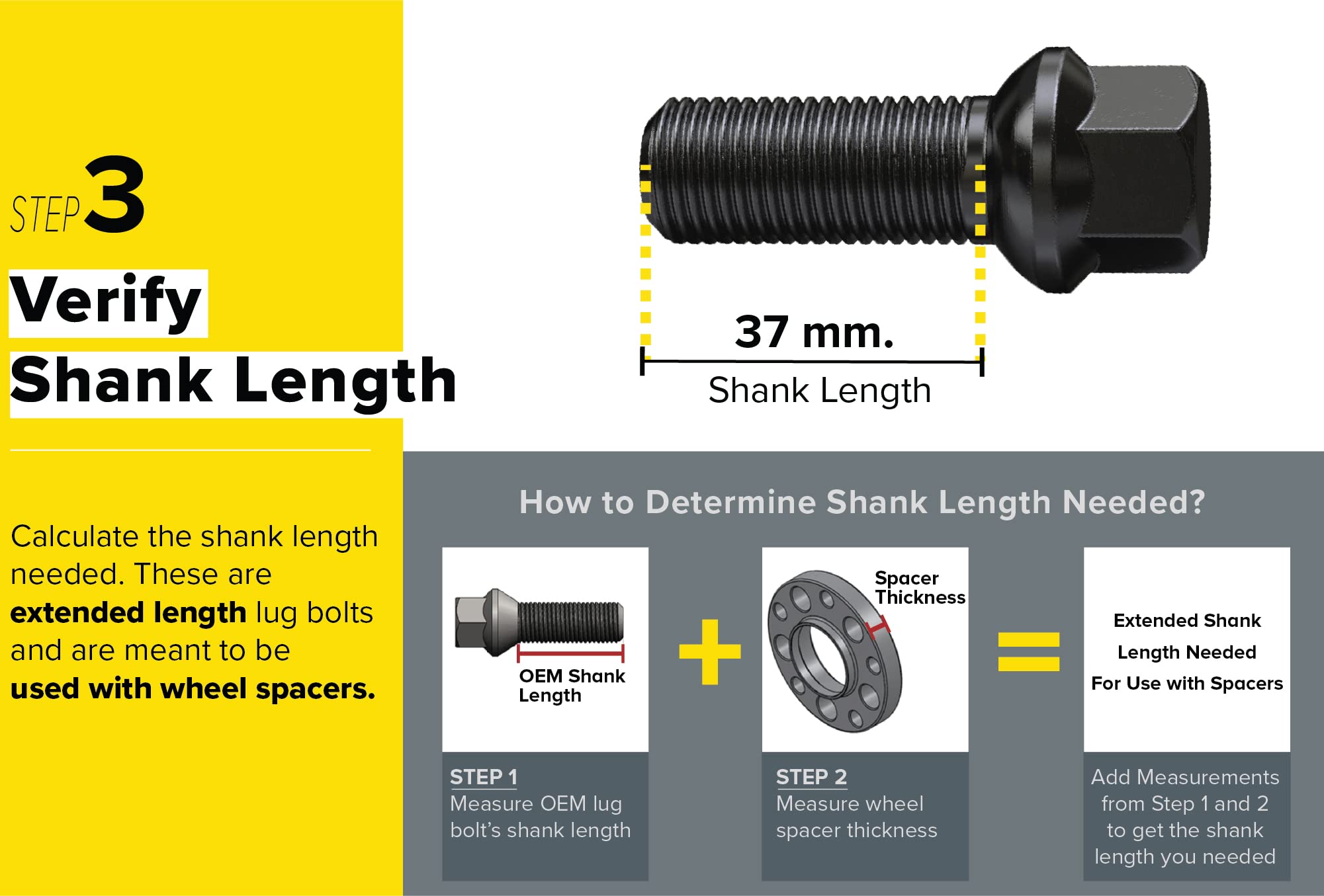 10Pcs Extended Black Lug Bolts 14X1.5 (37Mm Shank Length - Not Oe Length, Ball Radius Seat) Compatible With Audi Tt A3 A4 S4 A5