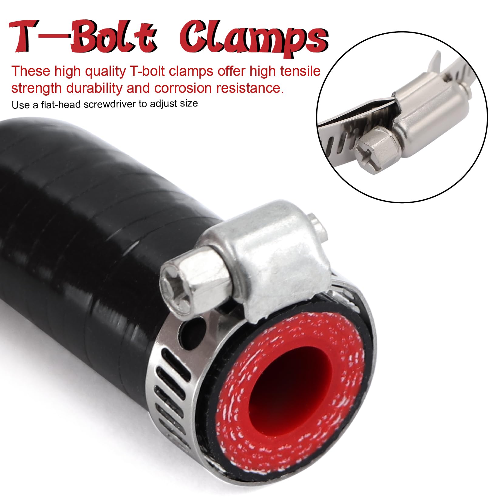 High Temperature 4-Ply Reinforced Silicone Hose Cap ID 3/8 Inch(9.5mm) Hose End Plug For Turbo Bypass Valve/Vacuum/Fix Leak/Thro