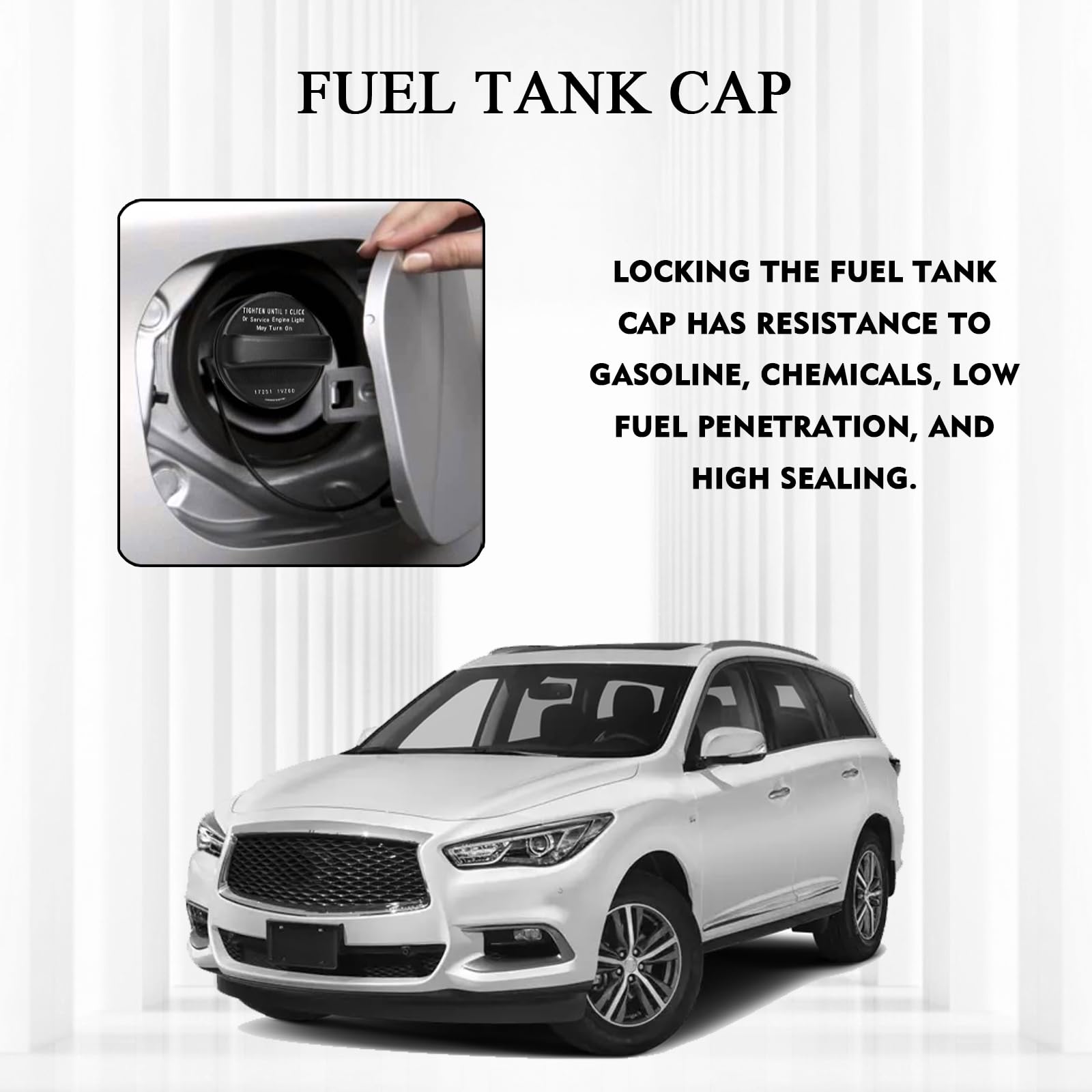 Beypovk Gas Cap, Fuel Cap Replacement Oem #17251-3Ja0A 17251-9Bd0E, Car Accessories Fuel Tank Filler Cap Compatible With Nissan,