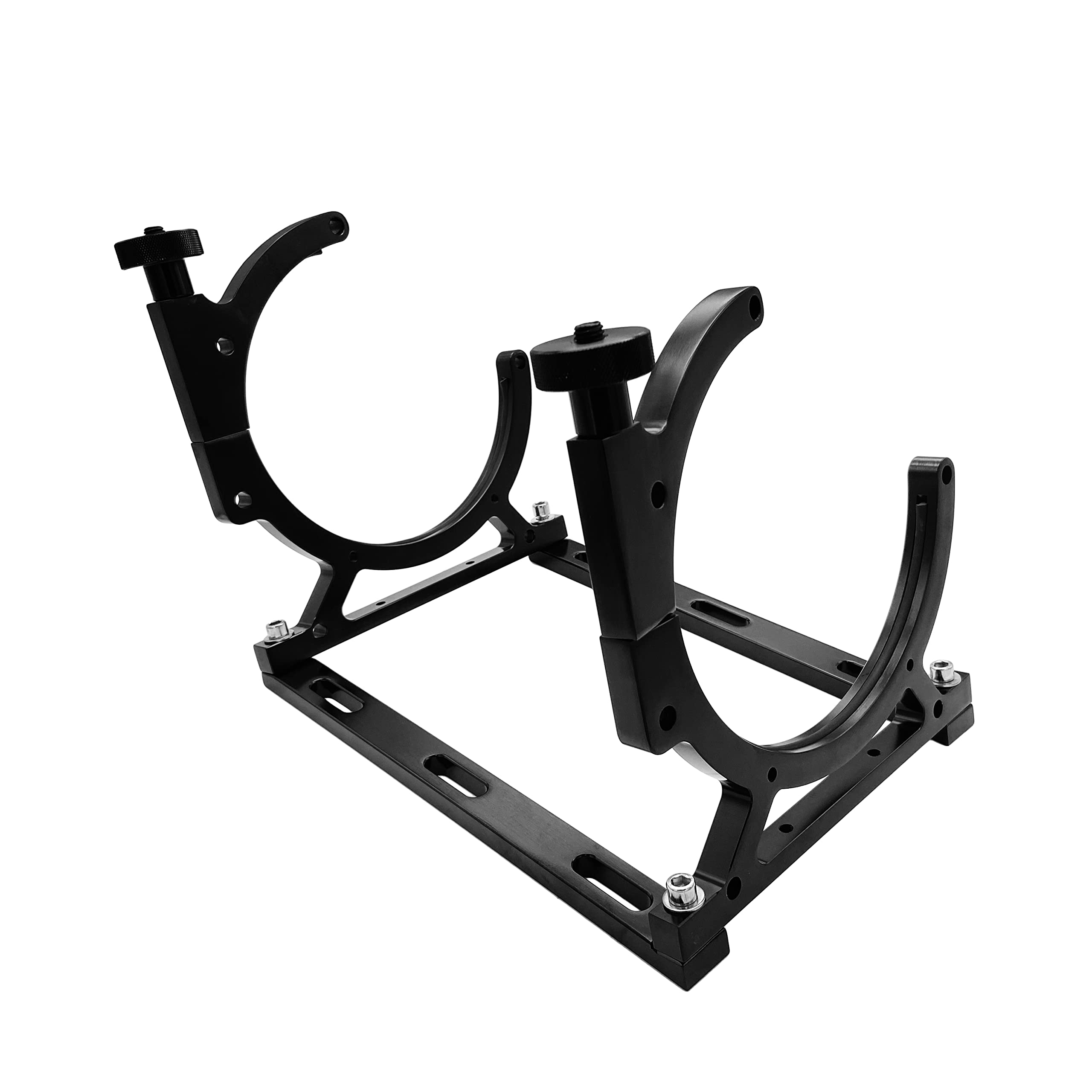 Billet Aluminum Single Bottle Mount Bracket, Black, Heavy-Duty Holder