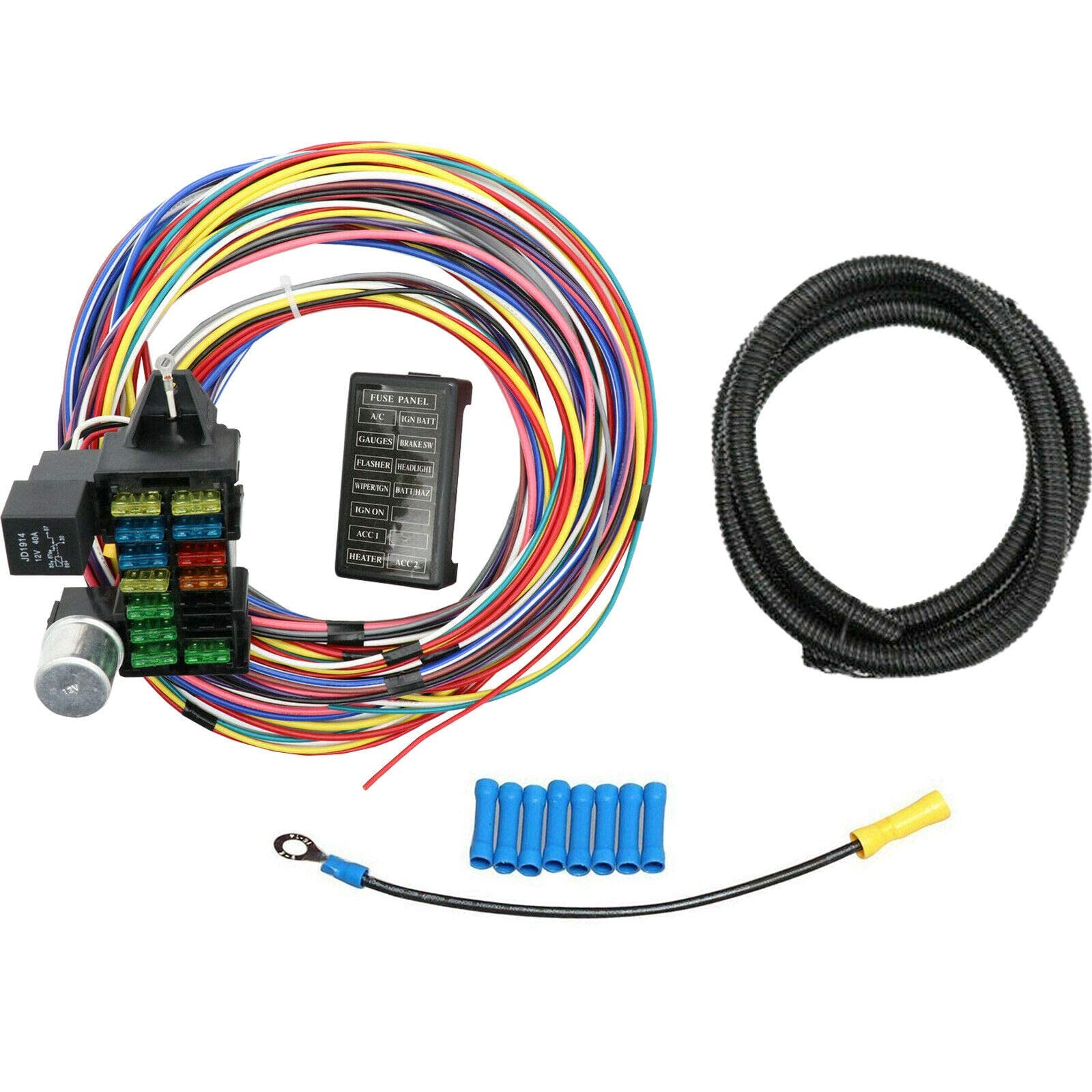 Universal 12 Circuit Wiring Wires Harness Fit For Muscle Car Hot Rod Street Rod Xl Wires