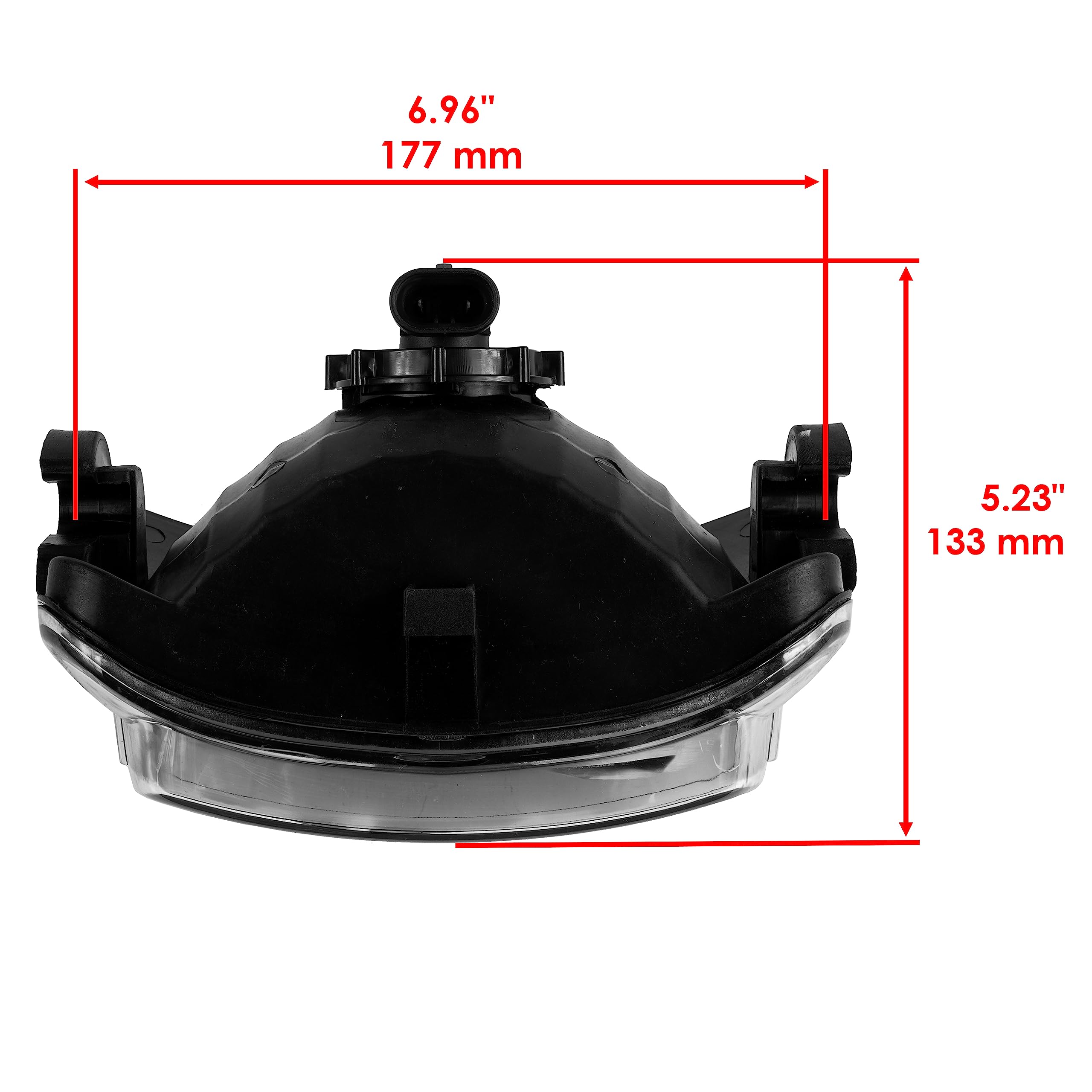 Caltric Headlight Assembly with Bulb for Honda TRX500FGA Foreman Rubicon 500, Clear, 2005-2008 Model