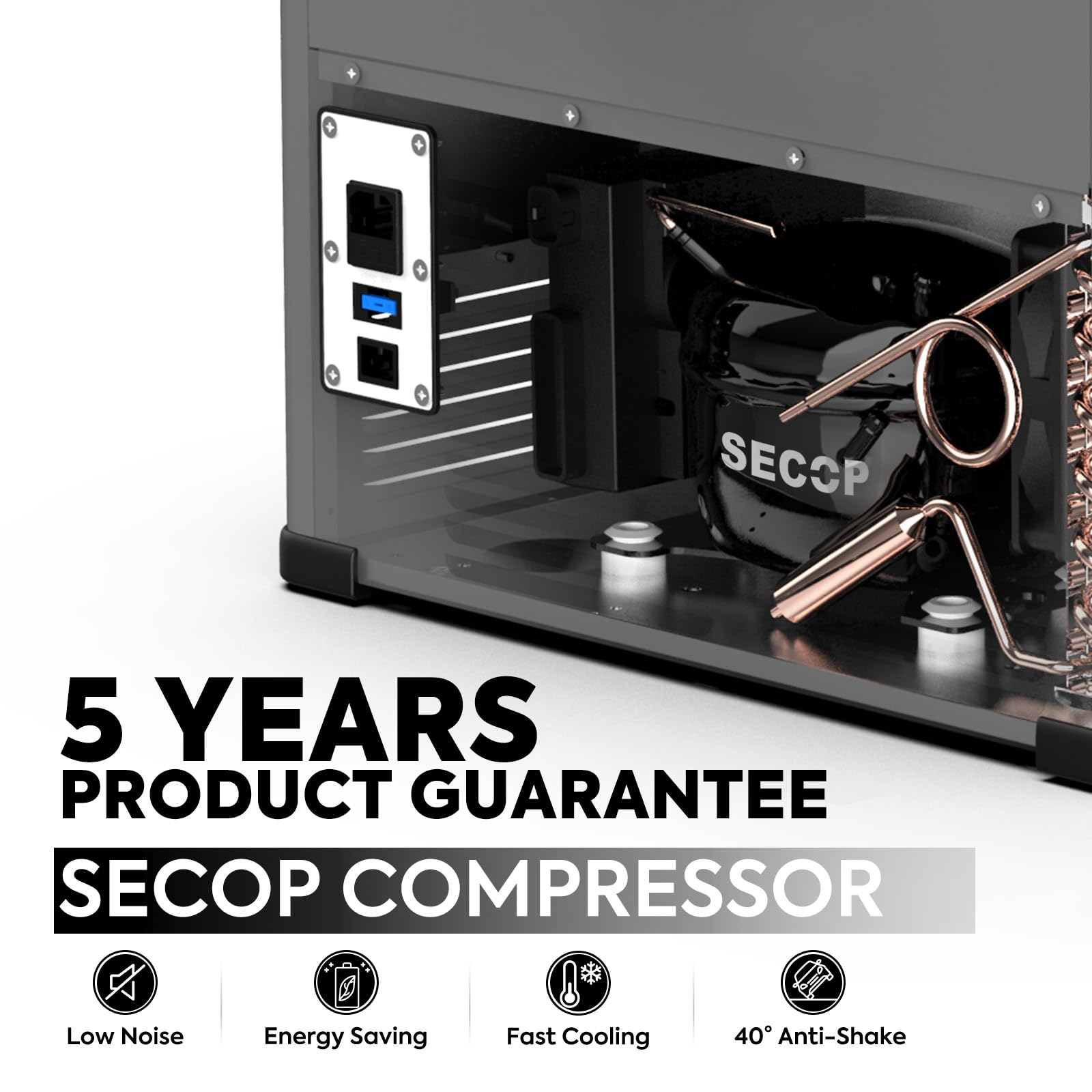 ICECO VL60 Dual Zone Portable Refrigerator, 60L, SECOP Compressor, Green, AC/DC, Insulated Cover