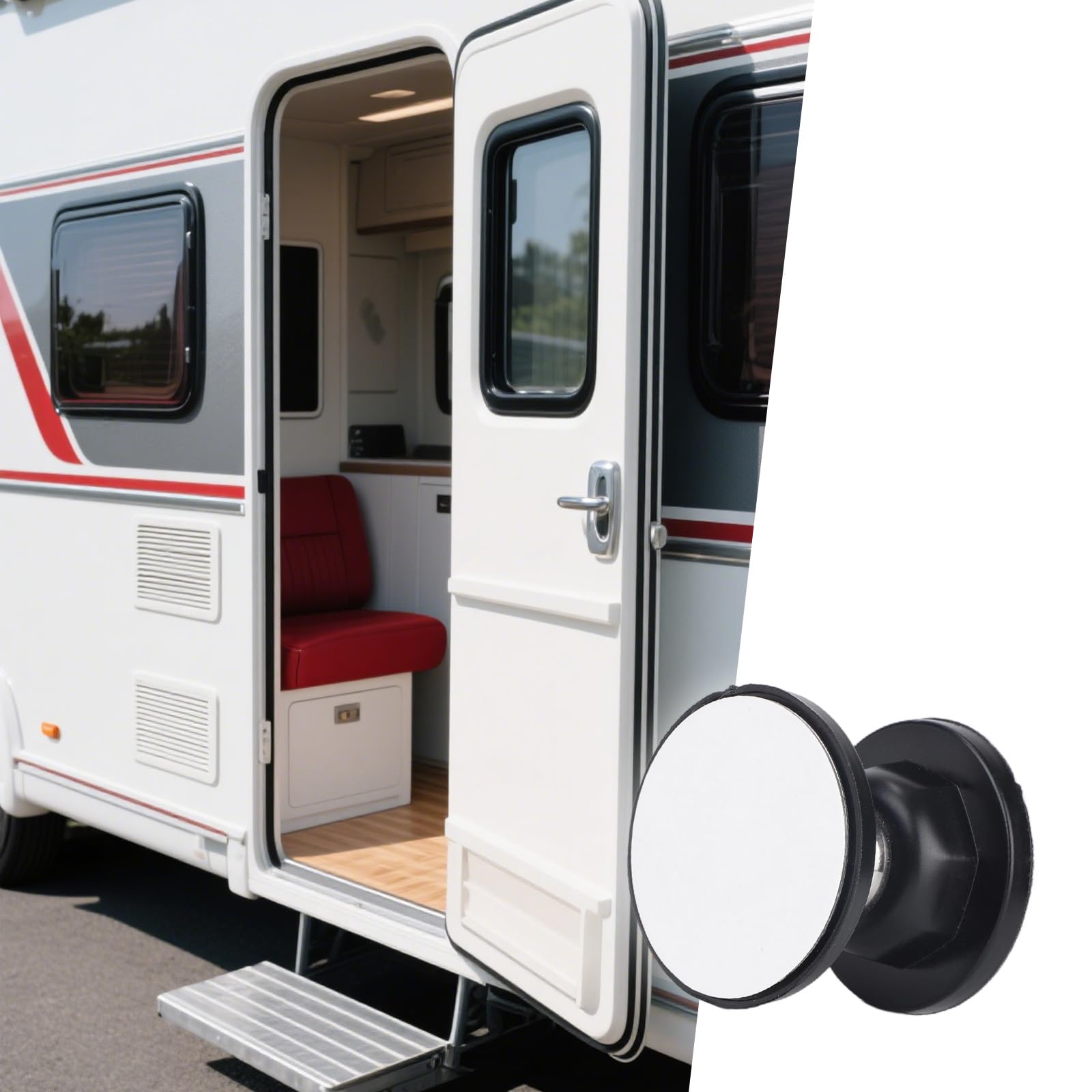 RV Magnetic Door Catch, Strong Magnetic Door Holder Stopper for RV Camper Trailer No Drilling Motorhome Must Have Accessory Esse
