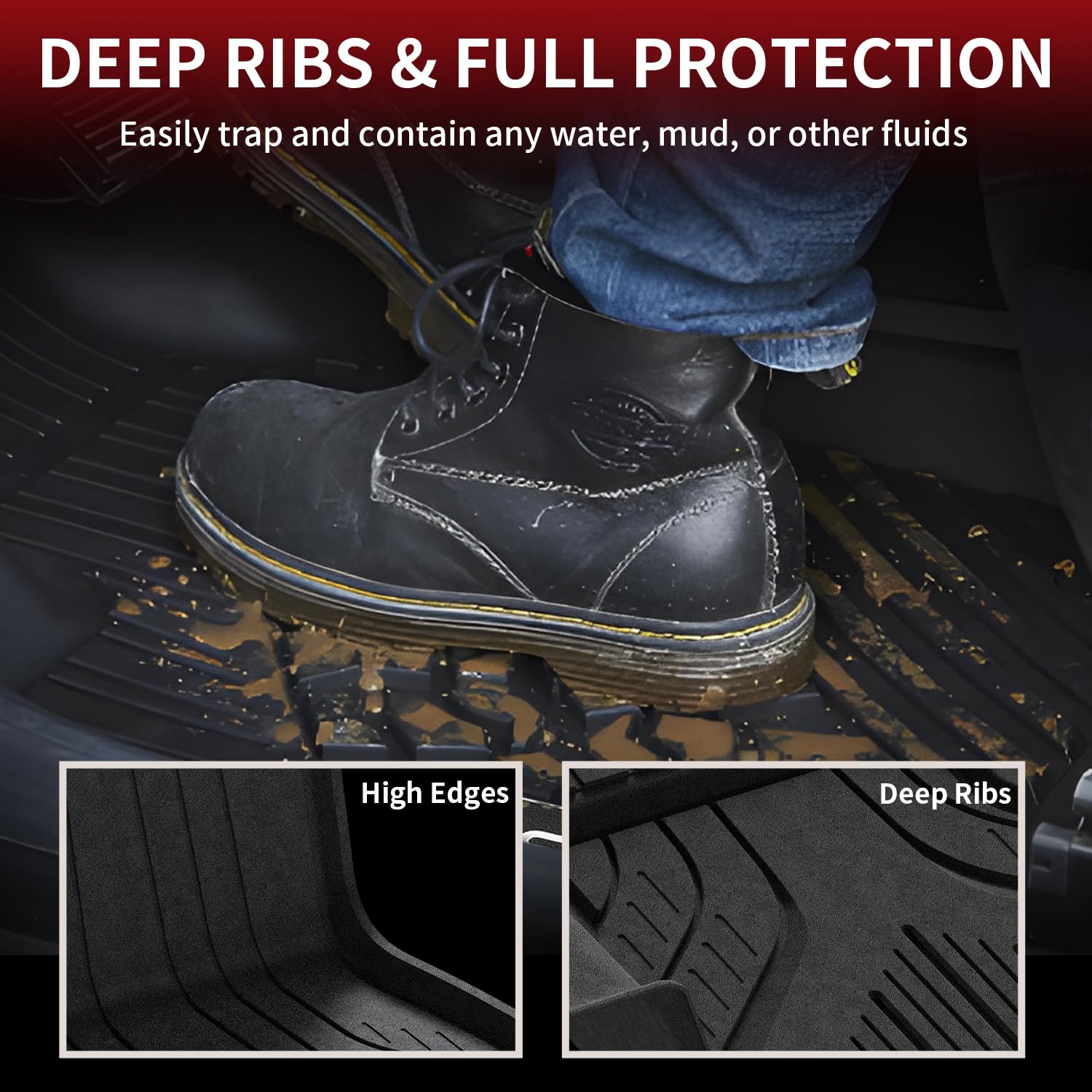 Lasfit Floor Mats For Bmw 5 Series G60 2024 2025 2026 530I 540I Xdrive, 100% Tpe All Weather Custom Fit Floor Liners 1St & 2Nd R