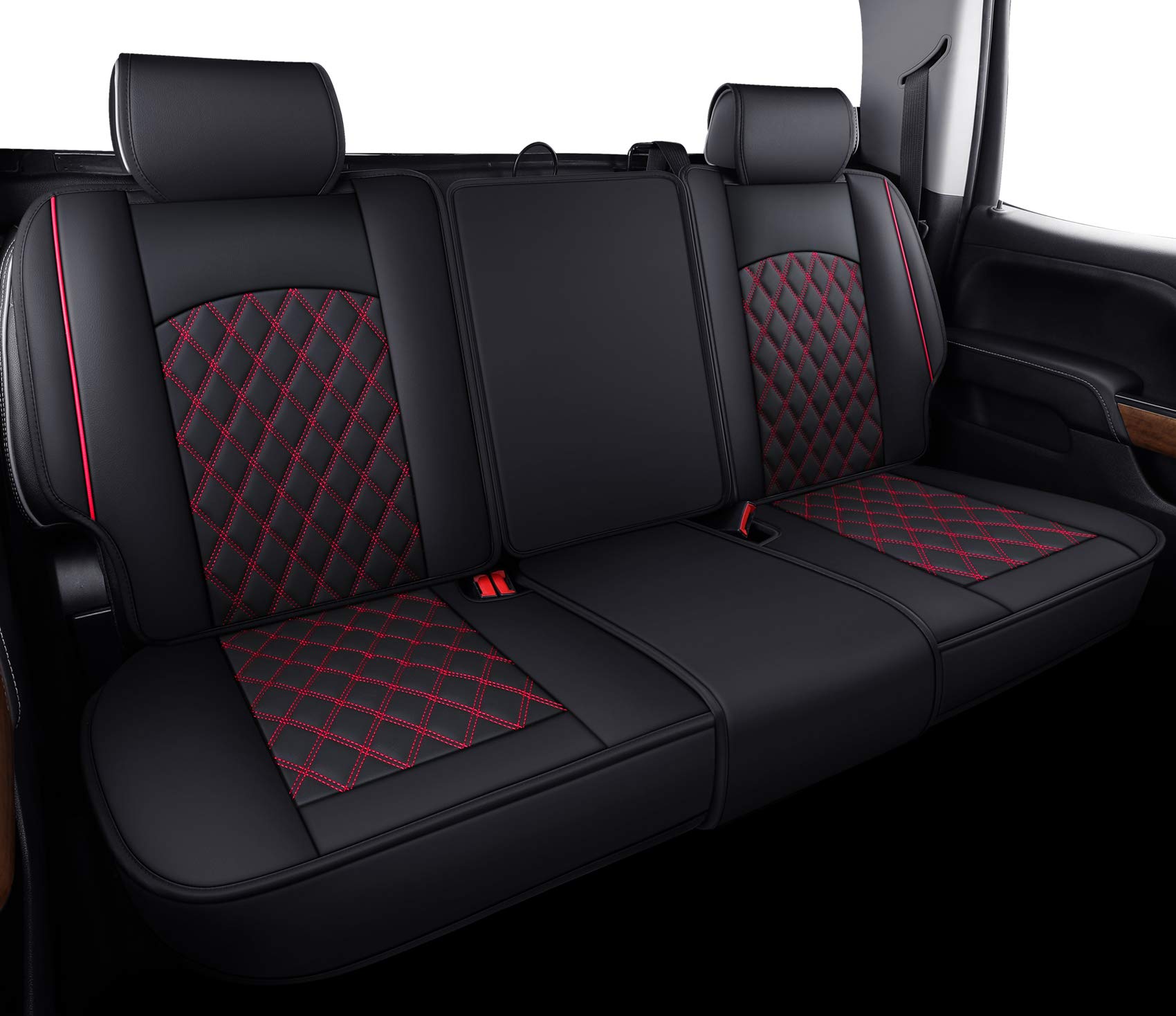Aierxuan Back Seat Covers for Chevy Silverado GMC Sierra Pickup Custom Fit 2007-2025 1500 2500HD 3500HD Crew Double Extended Cab