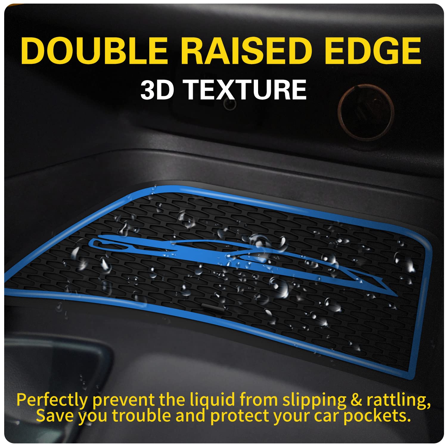 Asgohme Premium Liner Mat Accessories Compatible With Chevy Equinox 2024 2023 2022 2021 2020 2019 2018 Custom Fit Cup Holder, Do
