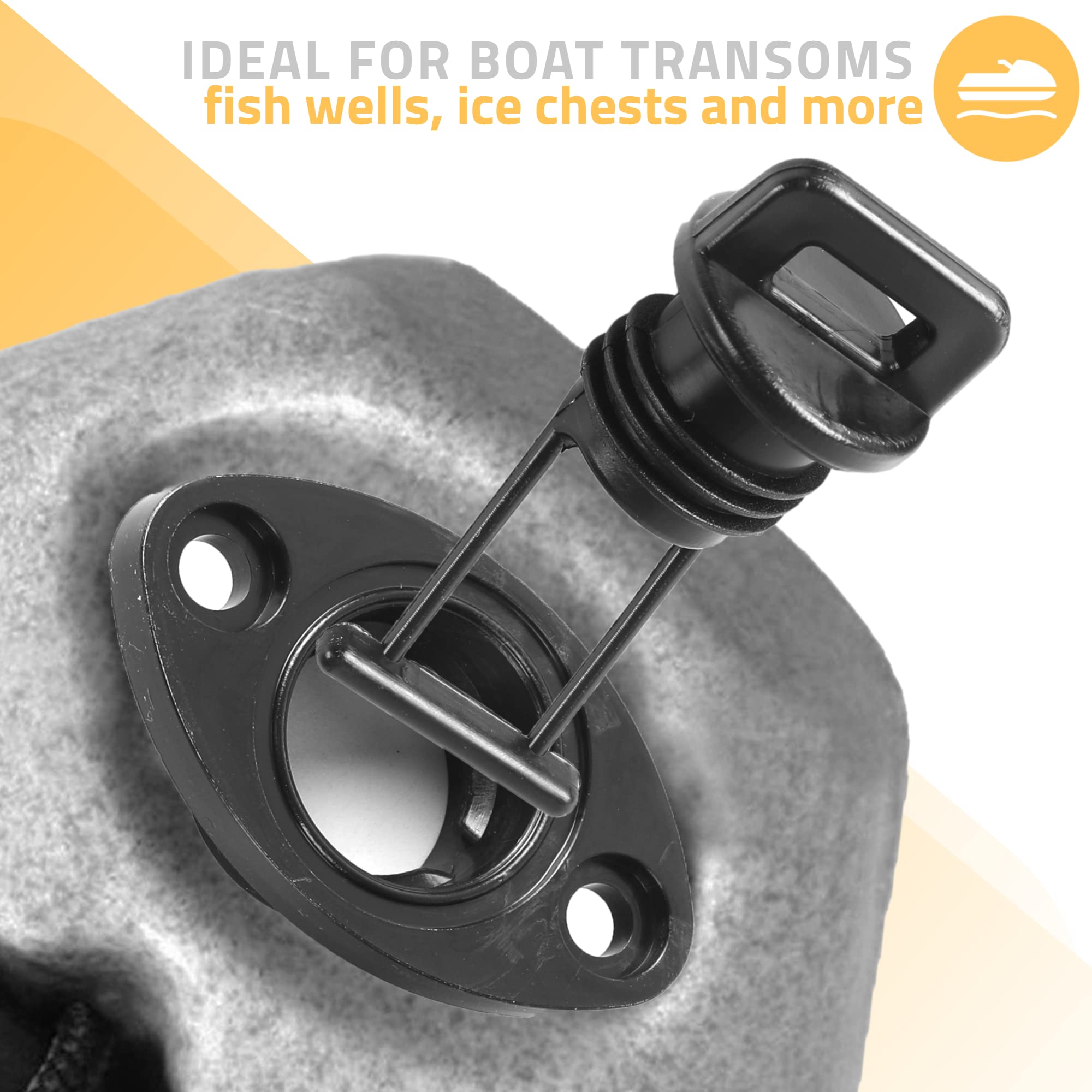 TonGass (2-Pack) Gas Tank Drain Plug/Base Replacement with O-Ring - Compatible with Sea-Doo Yamaha Polaris Gas Tank