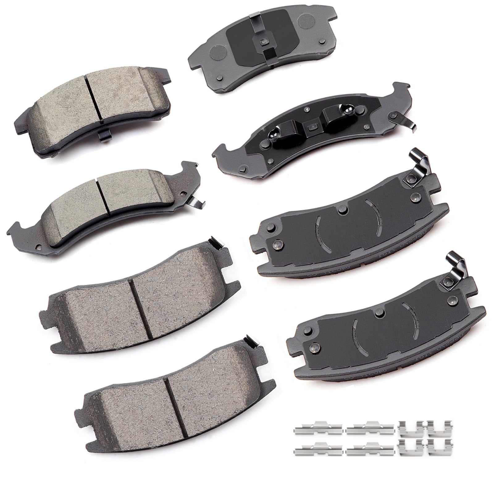 Cciyu D714/D623 Front & Rear Ceramic Disc Brake Pads Kit For Buick Riviera 95-96, Cadillac (Deville, Eldorado, Seville) 94-96, O