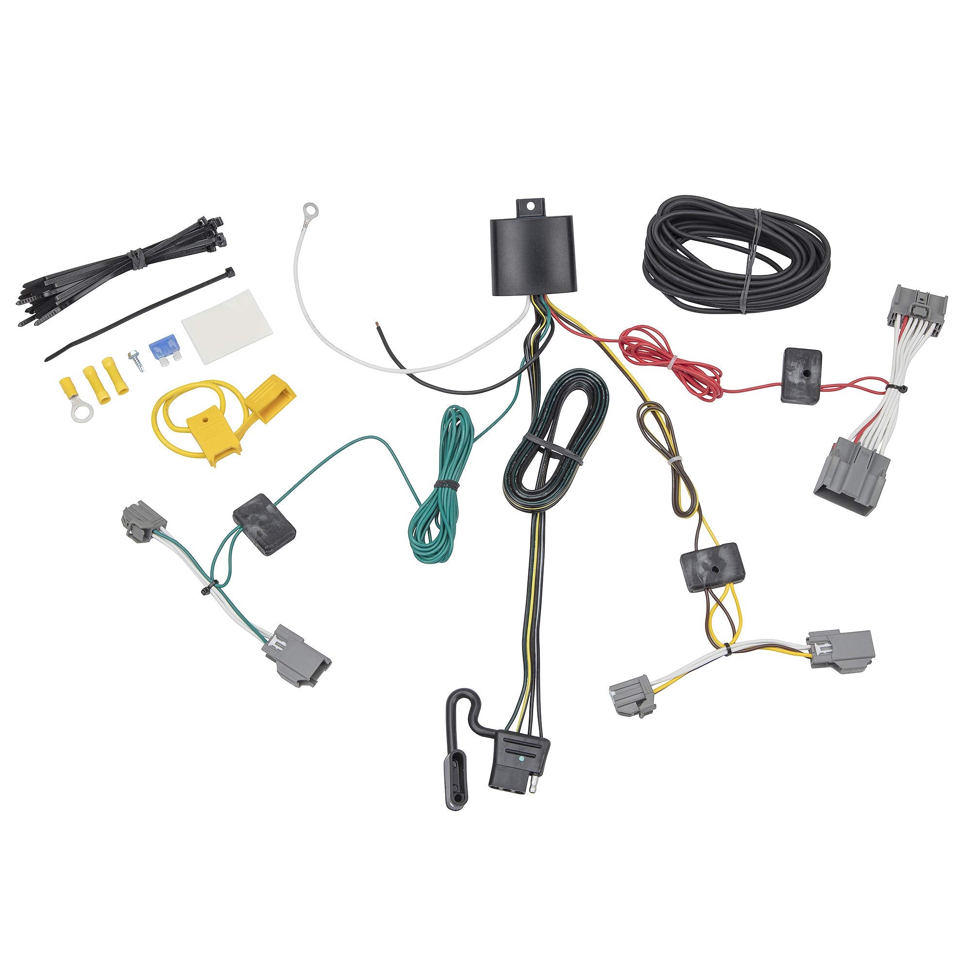 Tekonsha T-One® T-Connector Harness, 4-Way Flat, Compatible With Select Volvo Xc70 Black