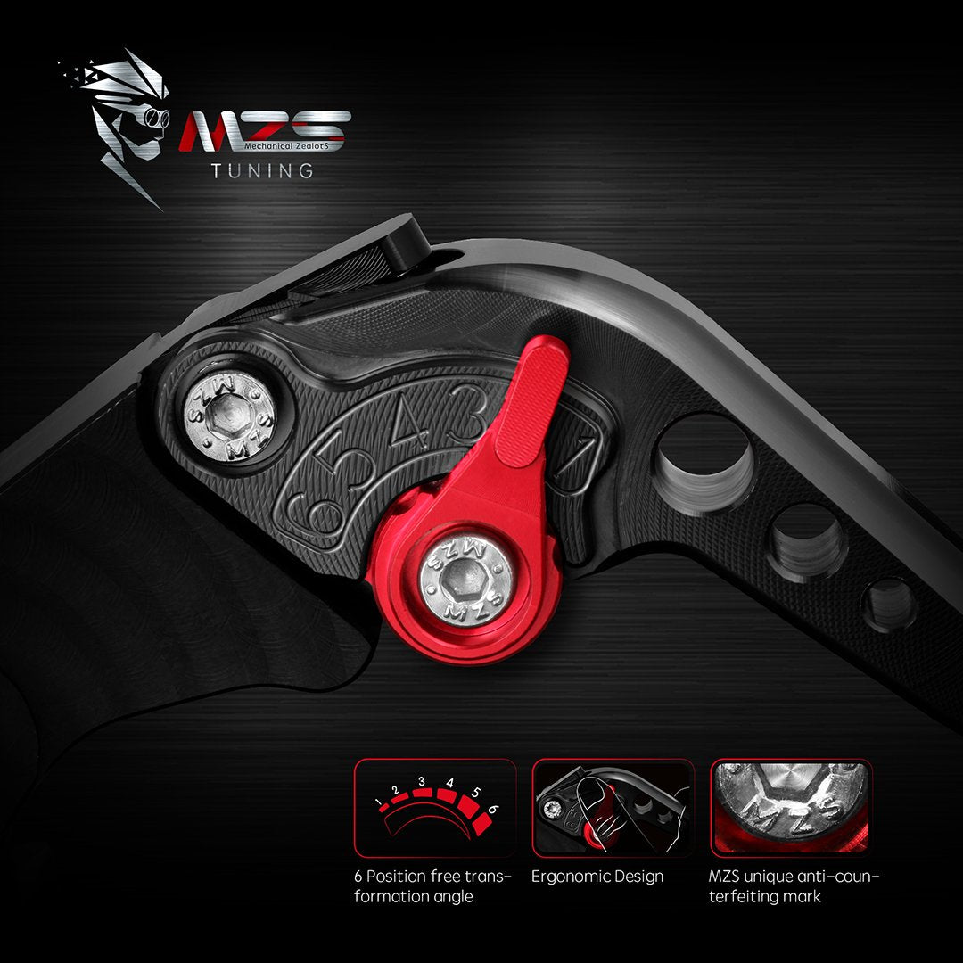 Mzs Black Motorcycle Brake Clutch Levers Short Cnc Compatible With Gsf650 / Gsx650F / Vstrom 1000 1050 / Sv1000 Sv1000S / Tl1000