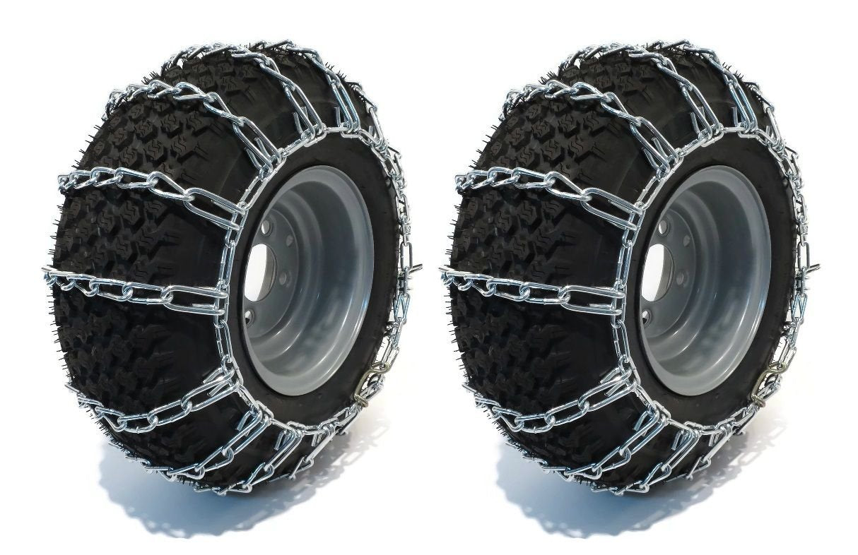 The Rop Shop Pair 2 Link Tire Chains 23X9.50X12 For Mtd/Cub Cadet Lawn Mower Tractor Rider