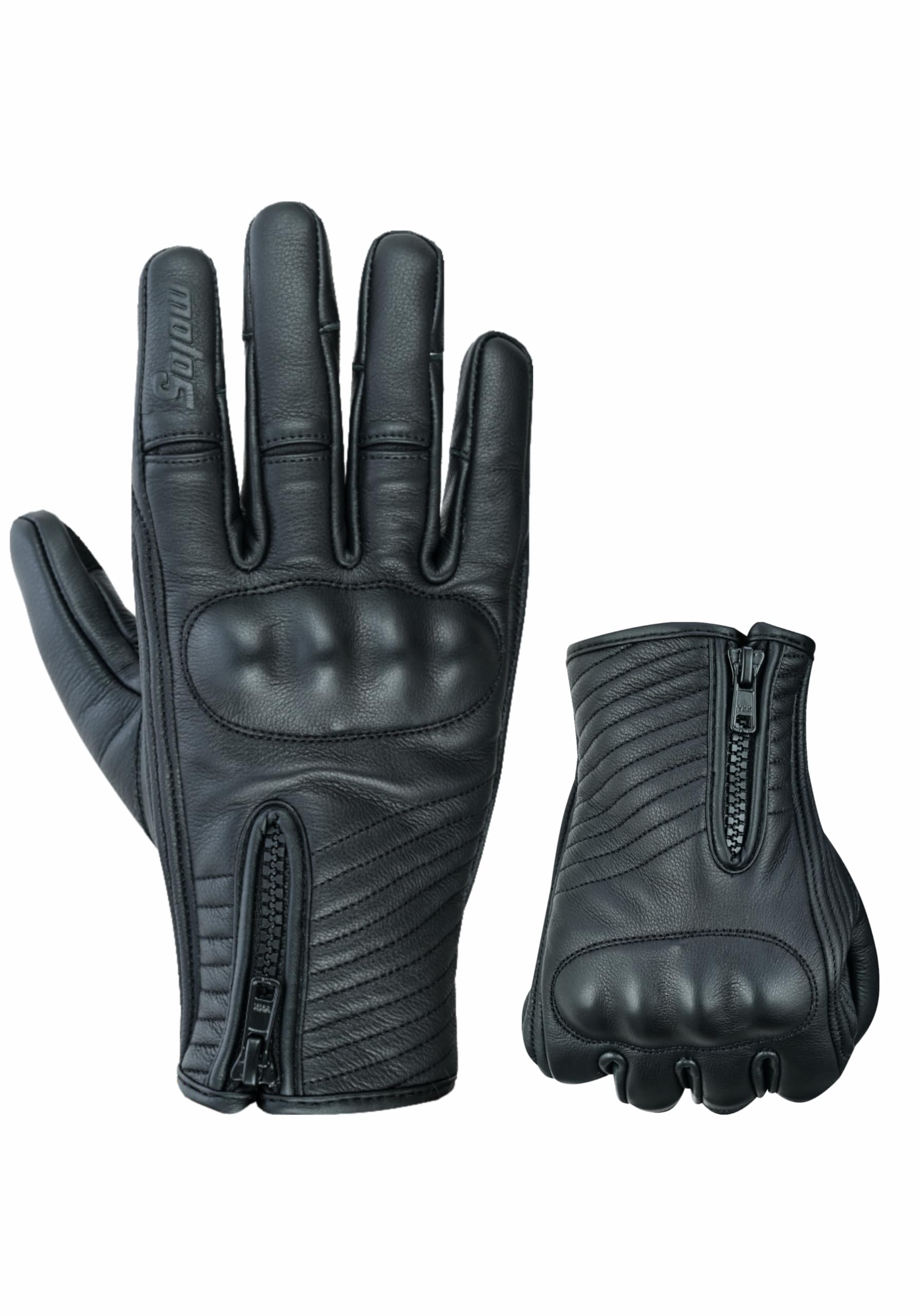 Moto5 Full Finger Leather Motorcycle Gloves for Men & Women Touch Screen Gloves Premium Street Motorcycle Durable Protective Cru
