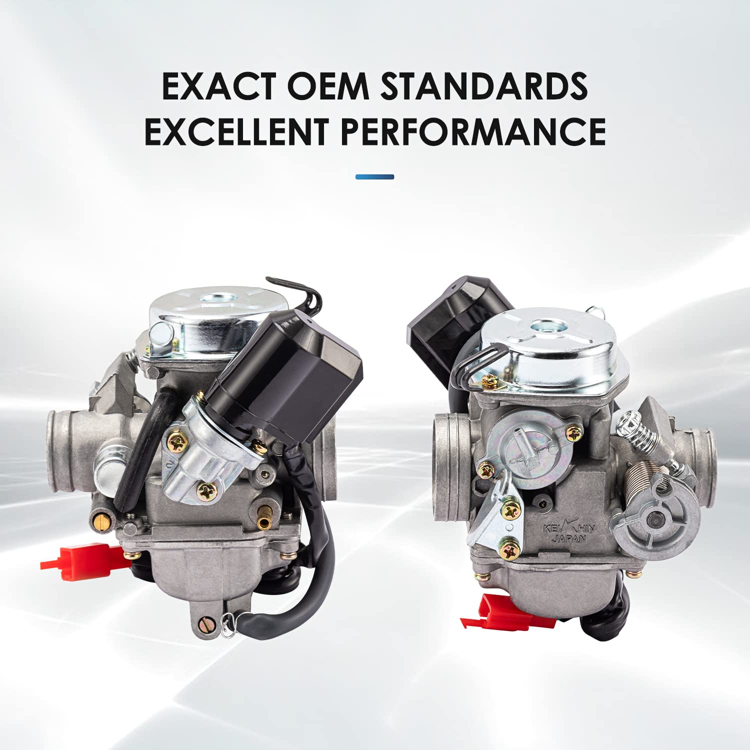 GY6 Carburetor 150cc for 4 Stroke 125cc 152QMJ 157QMJ Engines Electric Choke Motorcycle Scooter 24mm PD24J Carb with Intake Mani