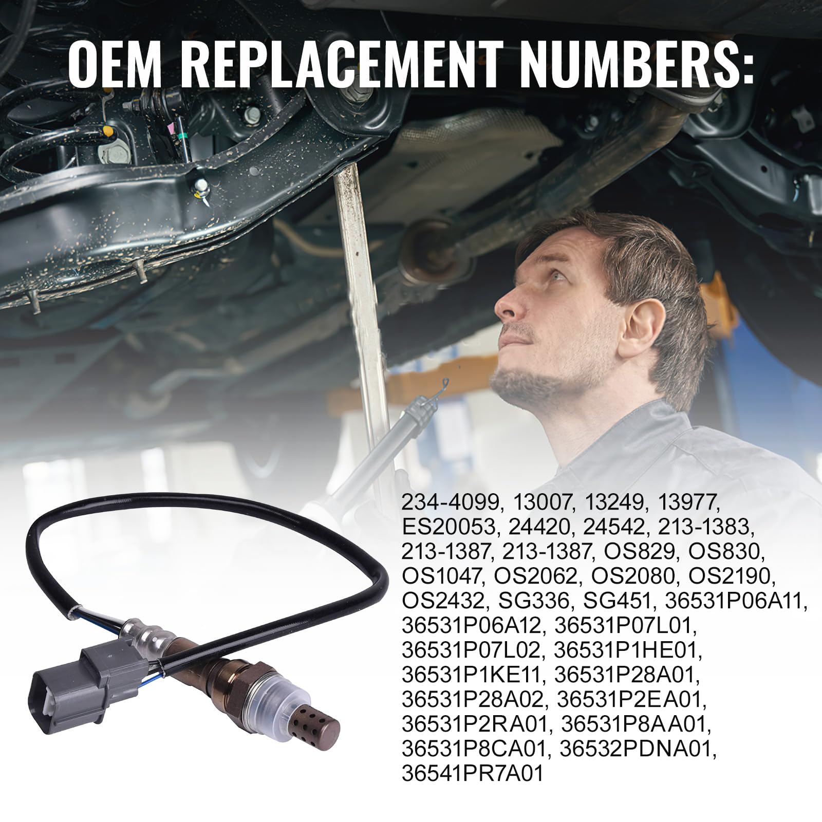 Bapmic 234-4099 Oxygen Sensor Downstream Sg336 13007 Replacement For 1992-2000 Honda Civic Odyssey Accord 92 93 95-99 Acura Inte