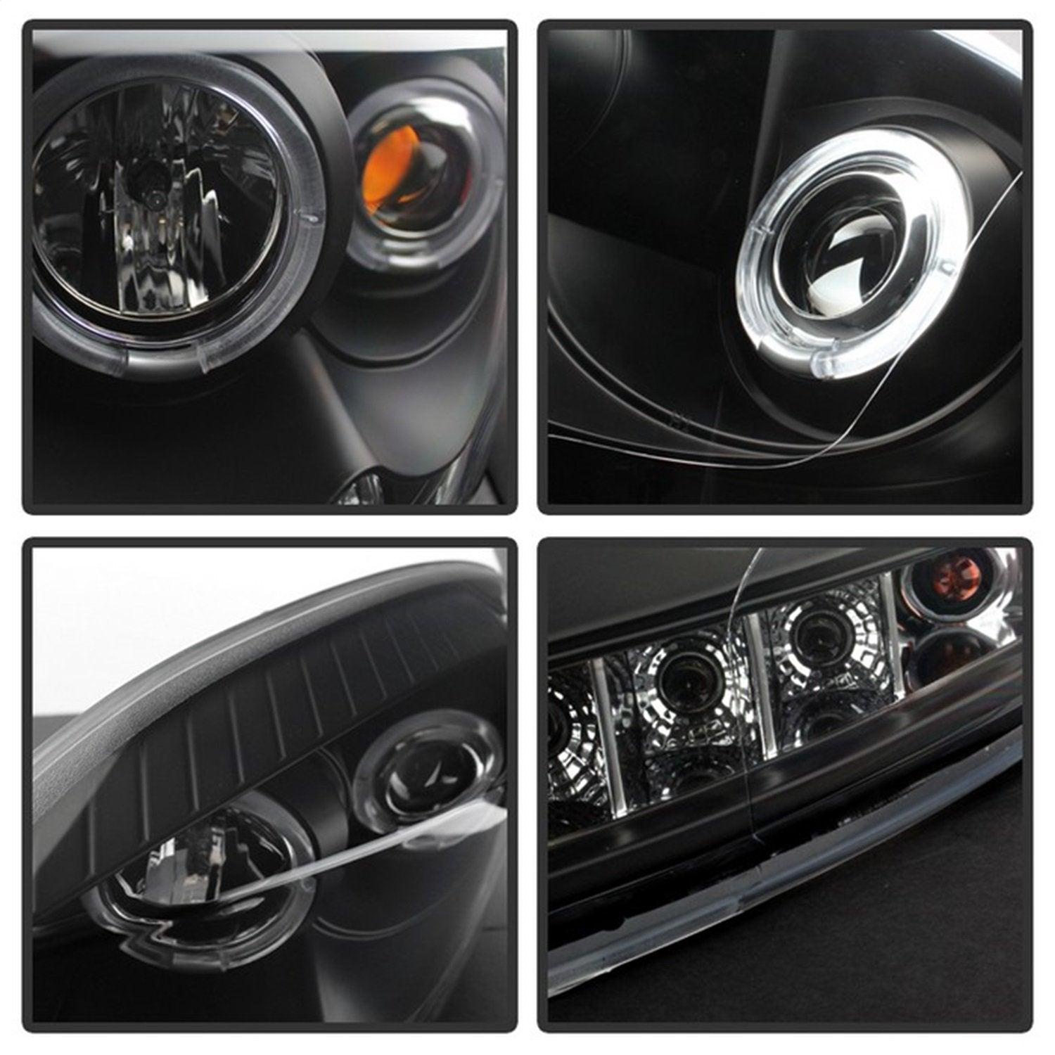 Spyder Auto 5010001 Led Halo Projector Headlights Black/Clear