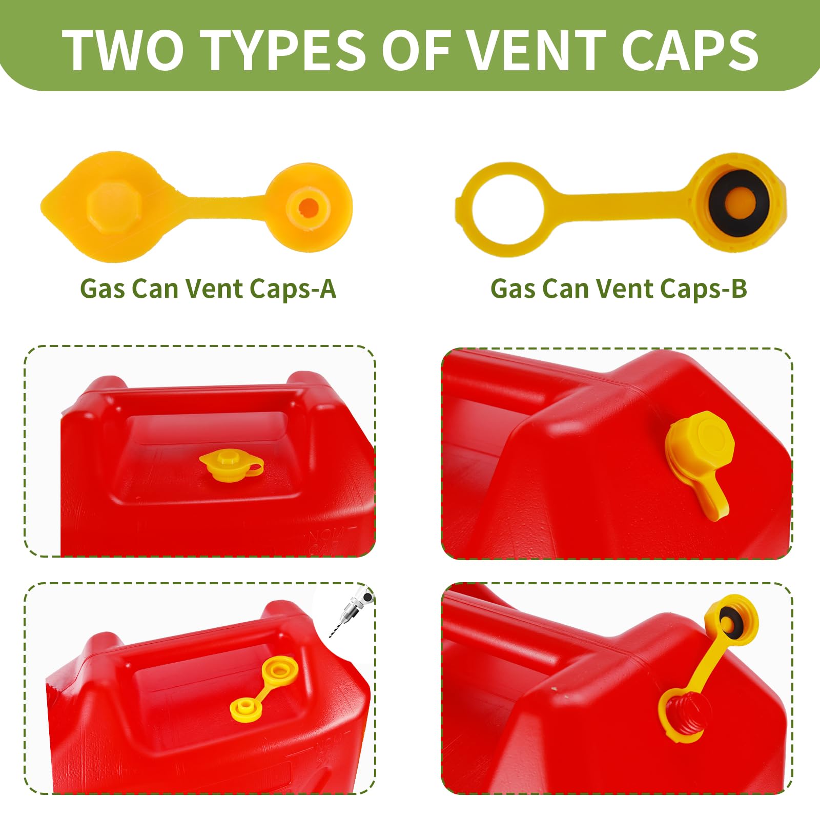 Gas Can Spout Replacement, Anti-Spill Gas Can Nozzle Replacement, 3-Kit Gas Can Spouts No Leaky, Upgraded Replacement Gas Can Sp