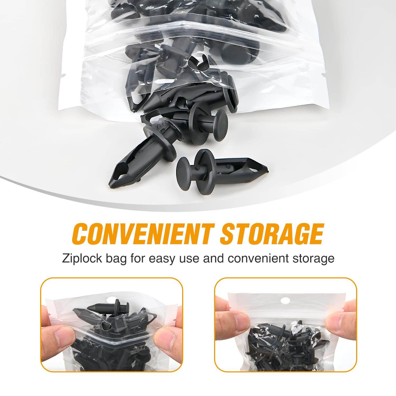 Gooacc 50Pcs Fender Clips Body Rivets Engine Under Cover Splash Shield Guard Clips For Honda 90653-Hc4-900,Gm 21075686 7661855