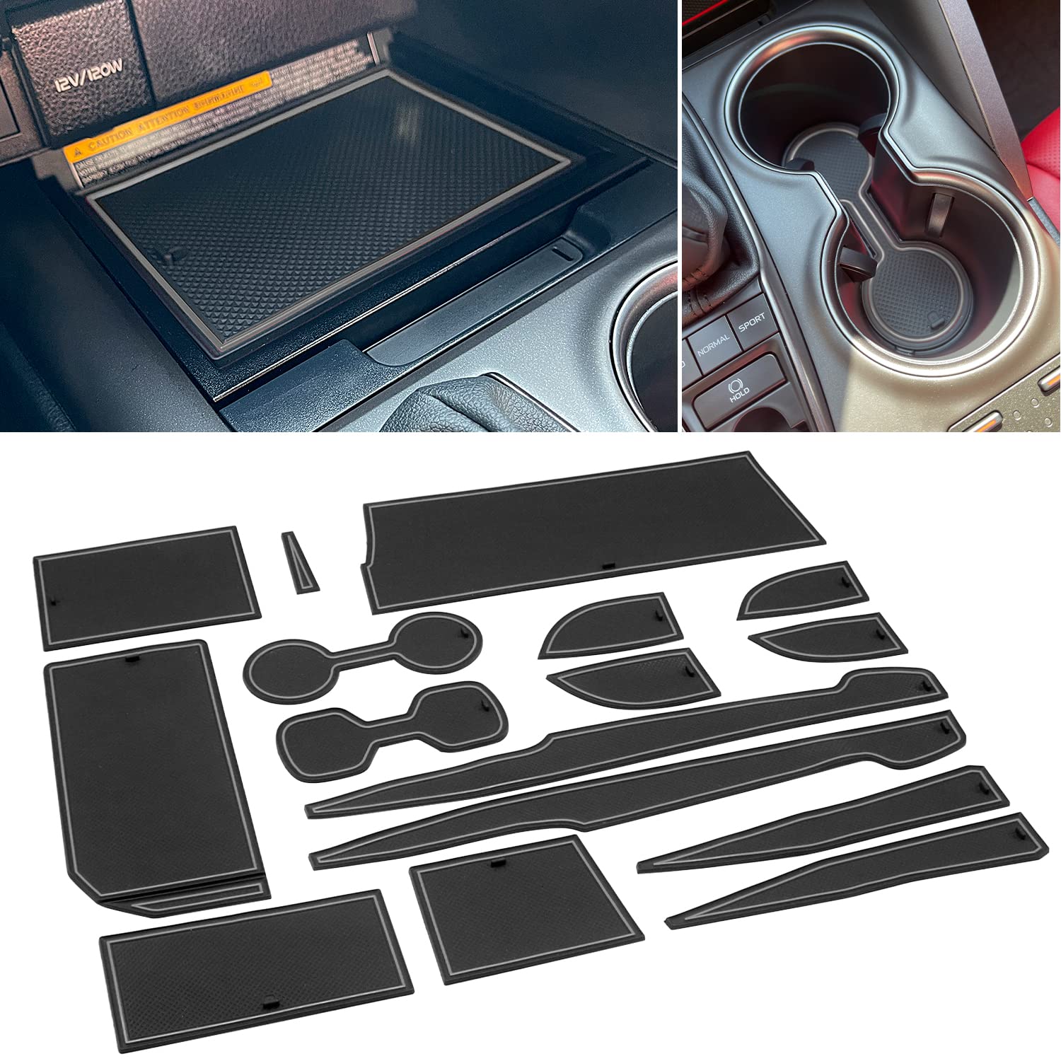 Remoch For Toyota Camry Accessories 2018 2019 2020 2021 2022 2023 2024 Custom Cup Holder Insert, Center Console Liner Organizer 