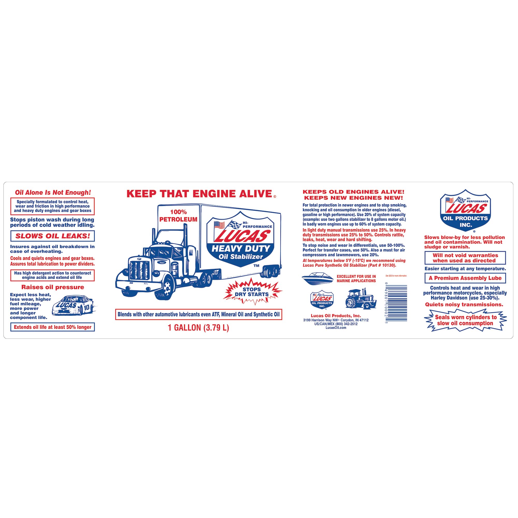 Lucas Oil 10002 H/D Oil Stabilizer 4 Pack /1 Gal