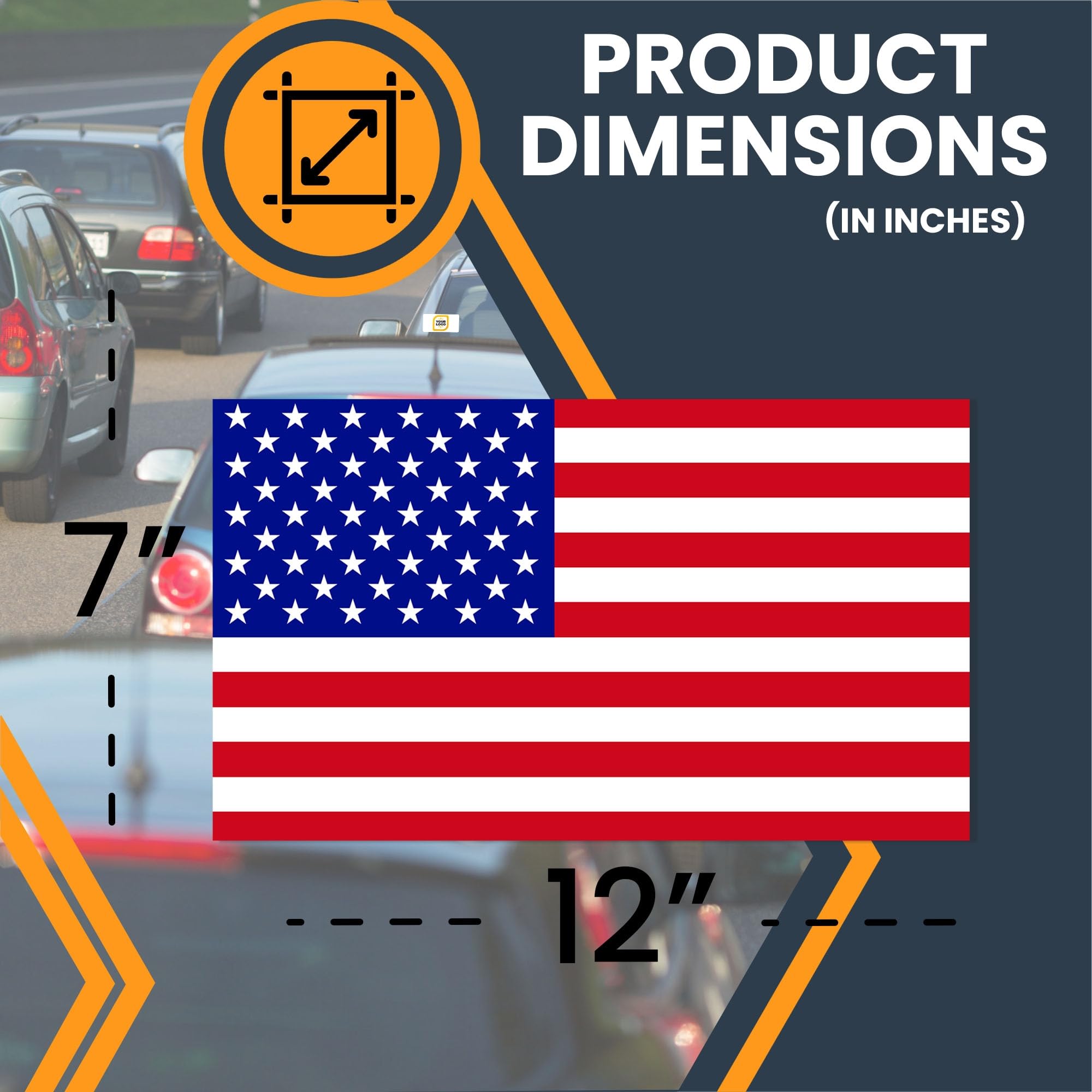 Magnet Me Up Automotive Magnet - 7x12 Inch Heavy-Duty Vinyl, Red White and Blue - Showcase Your Patriotism with Model 712F-1