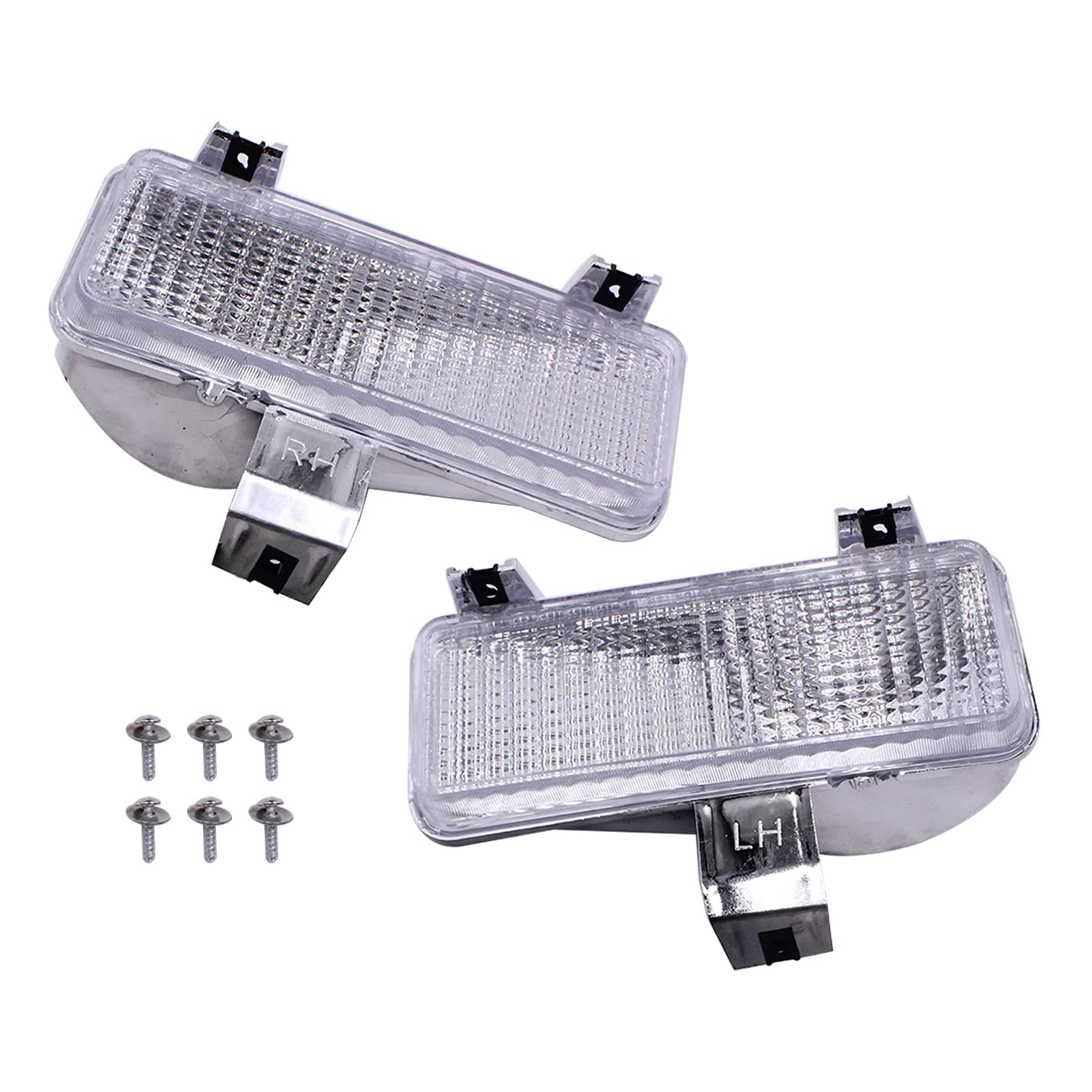 1409KMT Turn Signal Park Lights Set of 2 for 1981-1982 Chevy GMC PU Blazer Jimmy, White, Polyurethane, Model KMT-OT00963
