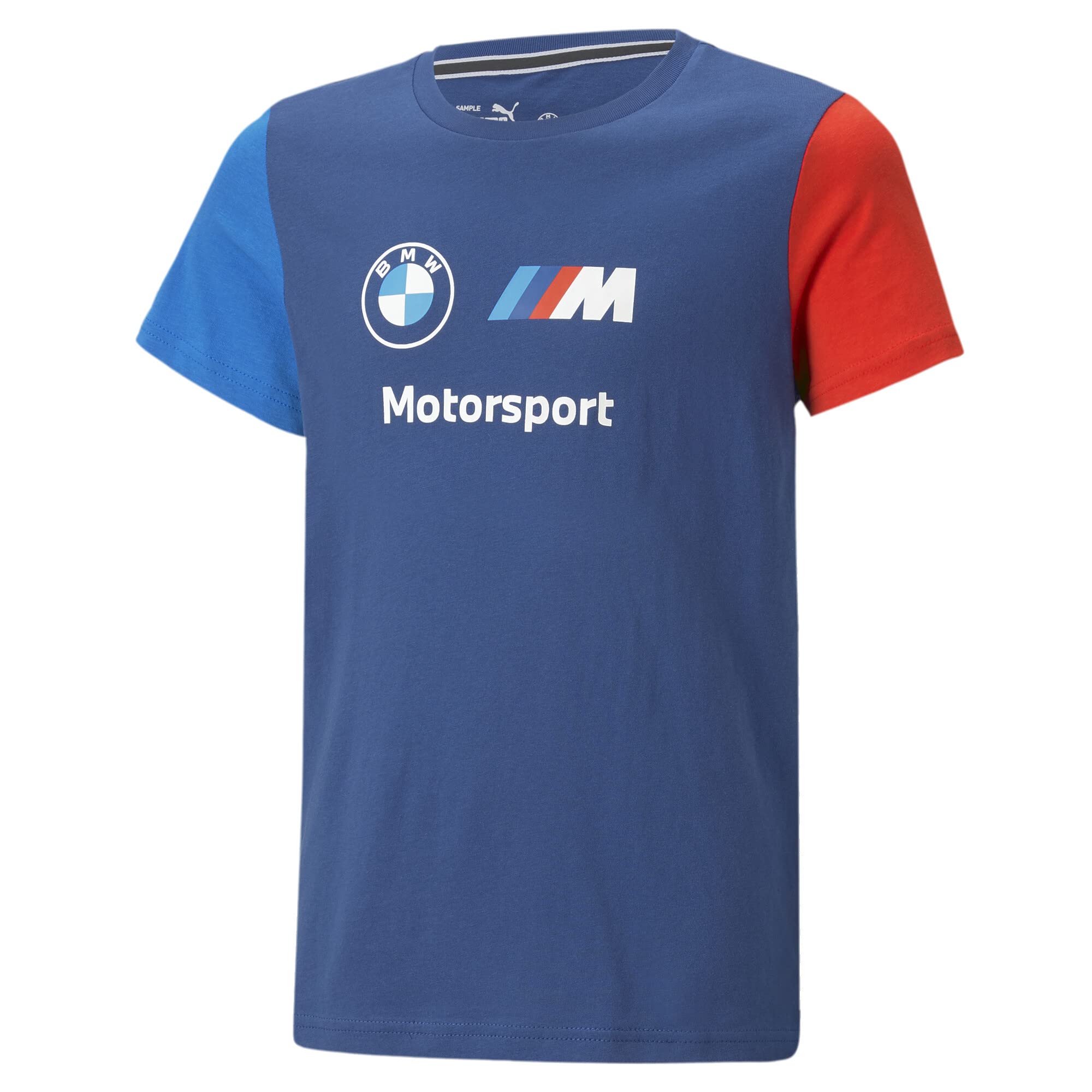 PUMA BMW M Motorsports Kids Essentials Logo Tee, PRO Blue-M Color, 5