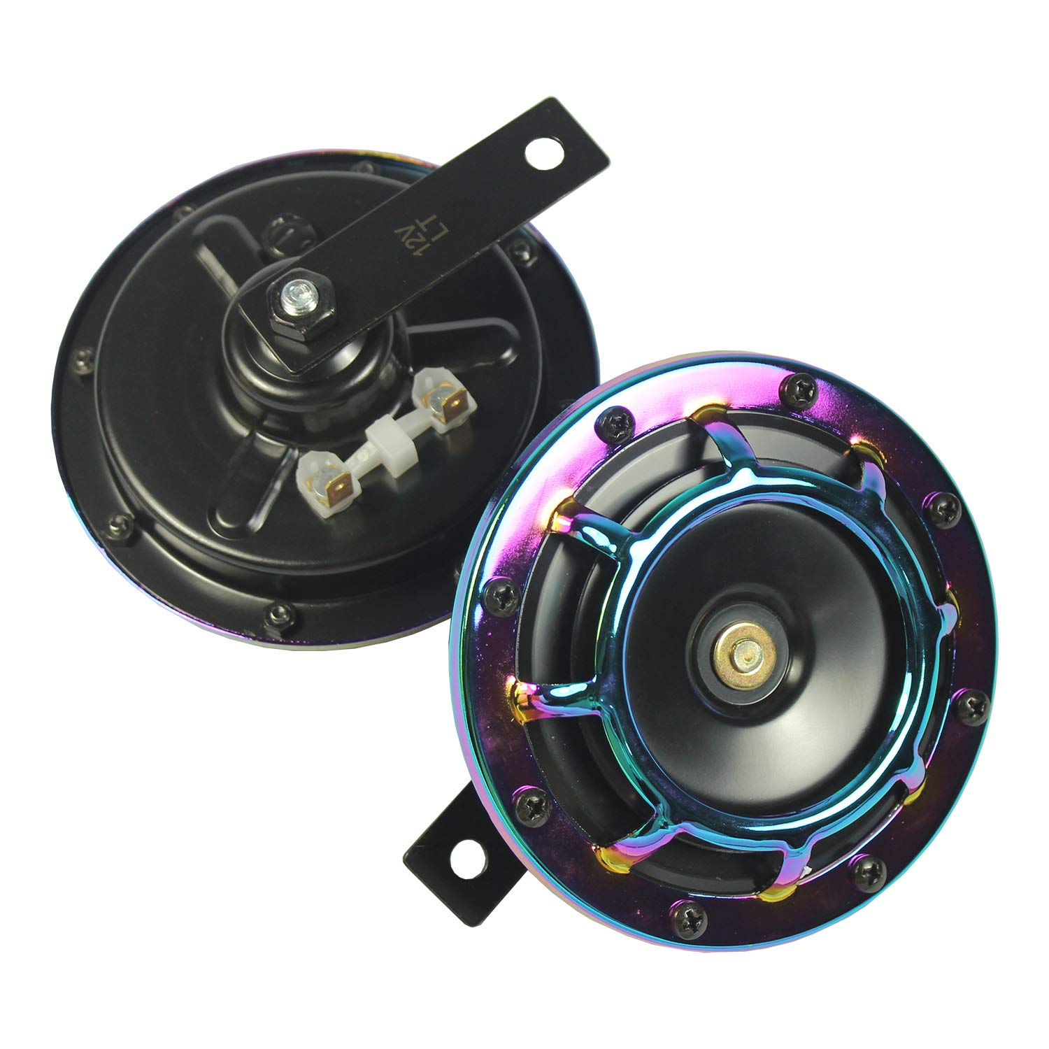 Carmocar Eletric Car Horn Kit 12V 135Db Super Loud High Tone And Low Tone Metal Twin Horn Kit With Bracket For Cars Trucks Suvs