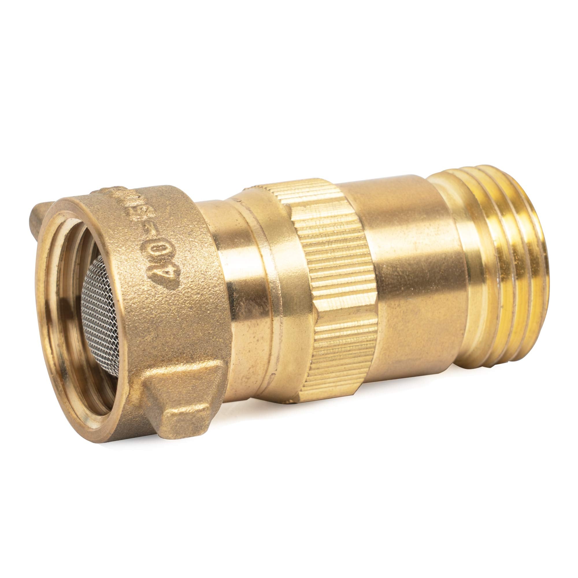 Hourleey Brass Rv Water Pressure Regulator, Lead Free, Water Regulator For Rv Camper With Filter Screen, Protector For Campers, Travel Trailers, Rv Plumbing System, 40-50 Psi