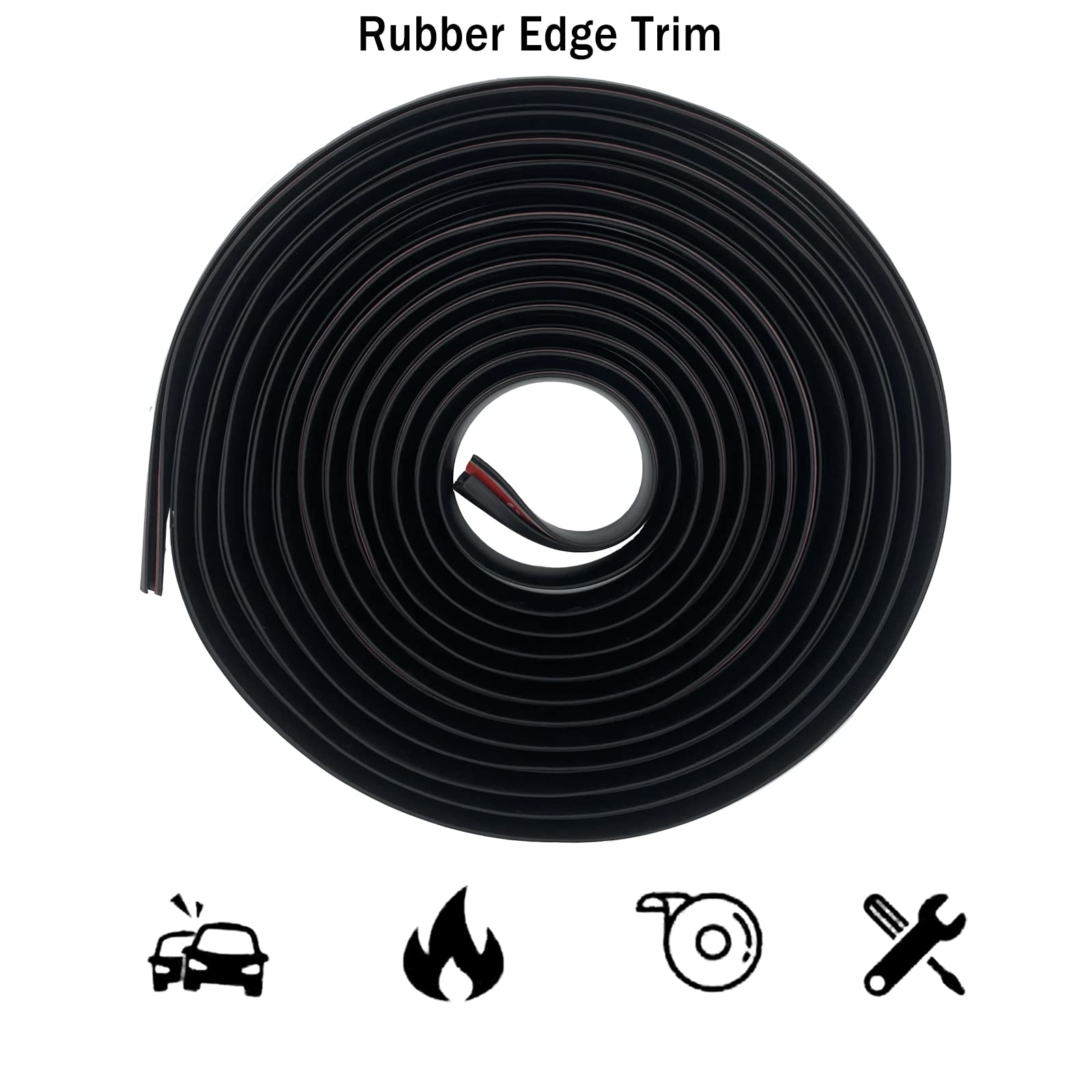 Door Edge Guard U Channel Rubber Edge Trim Self Adhesive Metal Edge Protection Guard for Most Car Doors, Hatches, Lockers, Panel