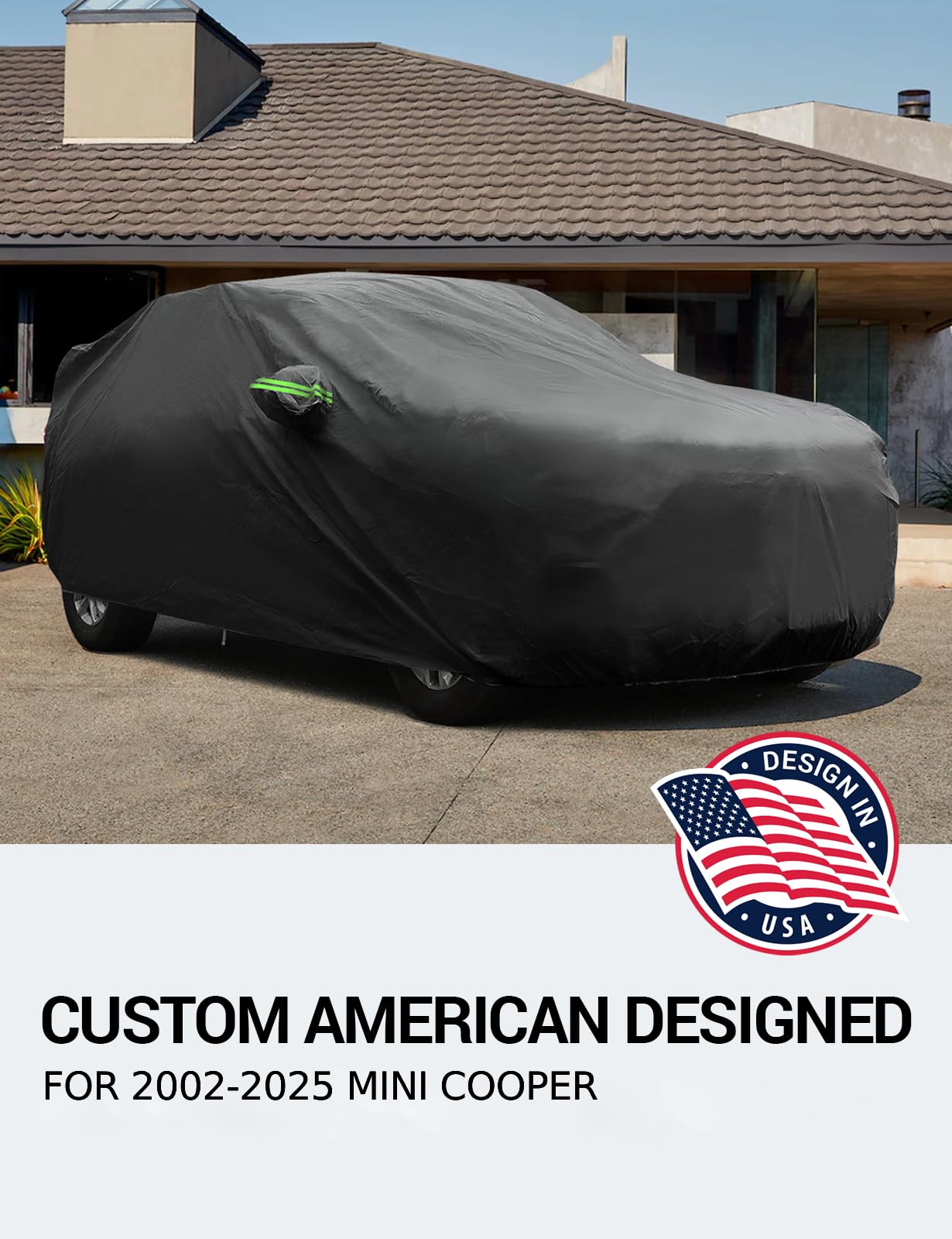 Proadsy 2025 Upgrade Car Cover For Mini Cooper 2002-2024 2025, Waterproof All Weather For Automobiles, Windproof Snowproof Rain