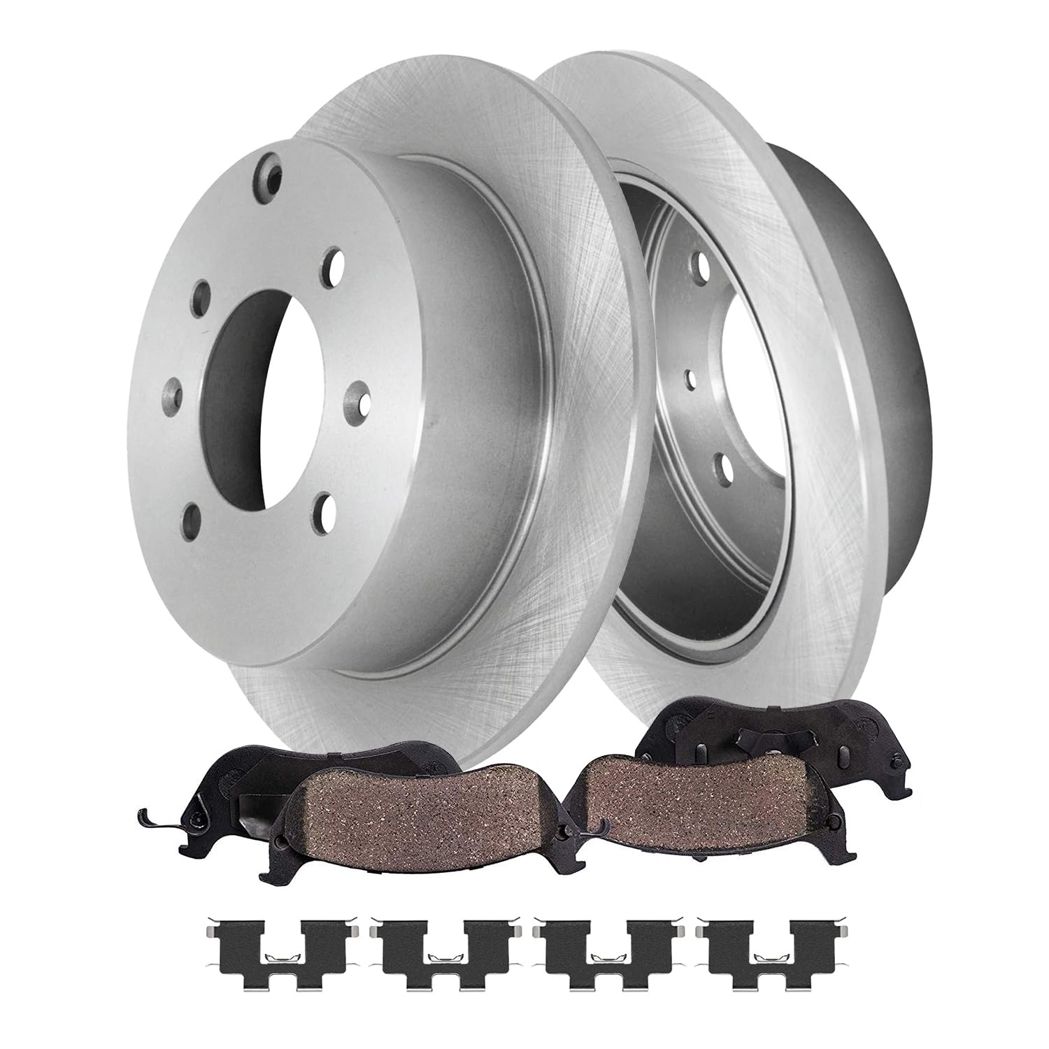 Detroit Axle - Rear Brake Kit for 1999-2005 Hyundai Sonata 2001-2006 Optima Magentis Disc Brake Rotors Ceramic Brakes Pads w/Har