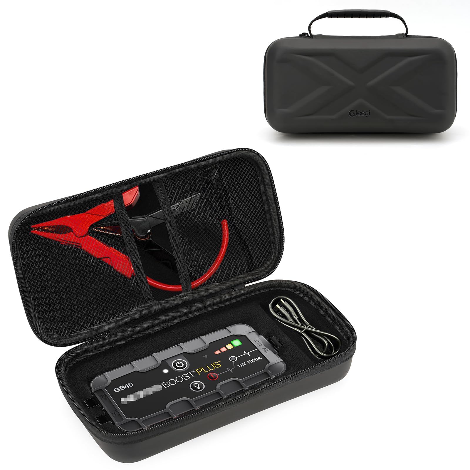 Gleegi EVA Protection Storage Case Compatible with NOCO Boost Plus GB40/Boost Sport GB20 UltraSafe Car Battery Jump Starter, Por