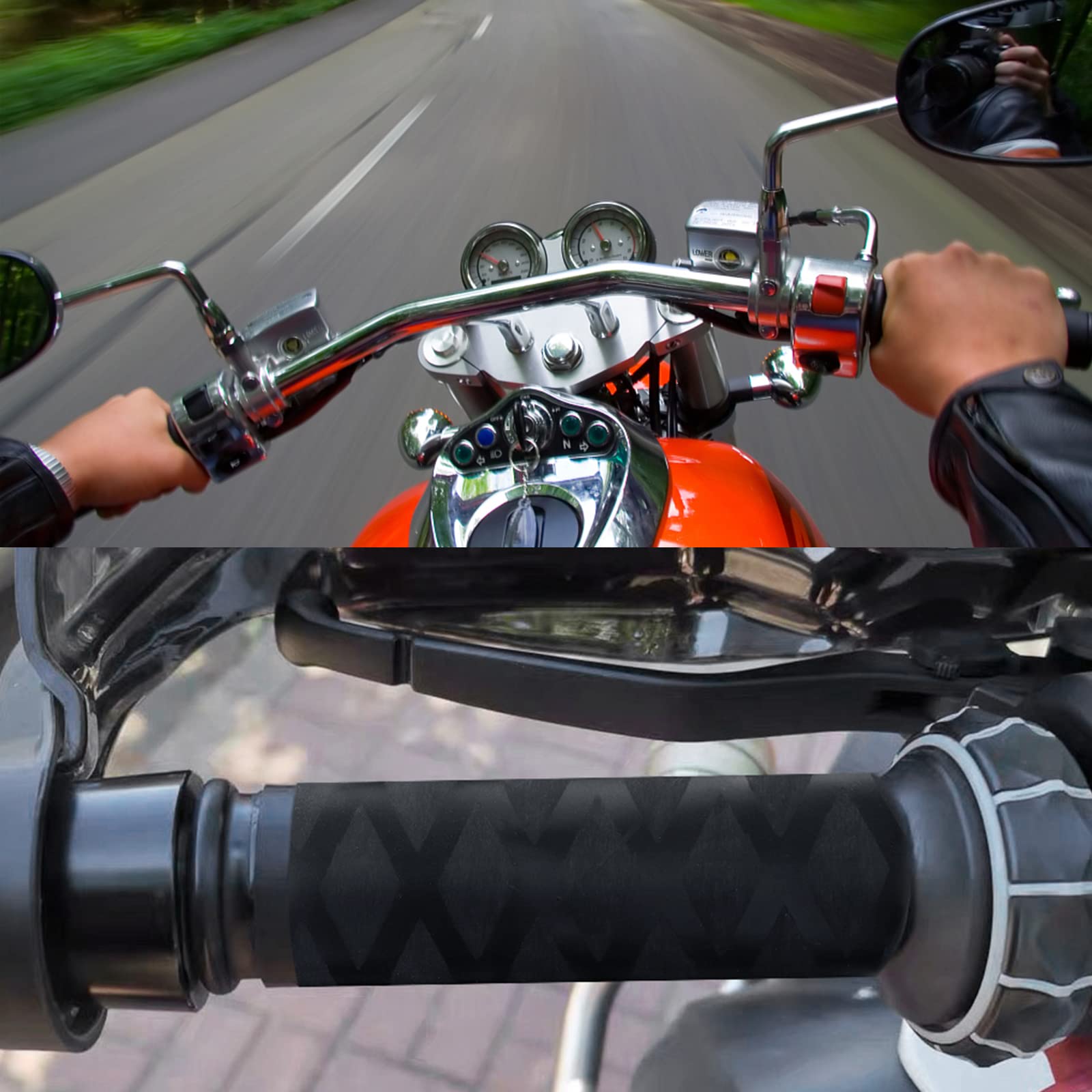 Non-Slip Heat Shrink Motorbike Grips Sleeve,Easily Solve Aging Aticky Hands,Compatible For Ducati Honda Yamaha Triumph Suzuki Ka