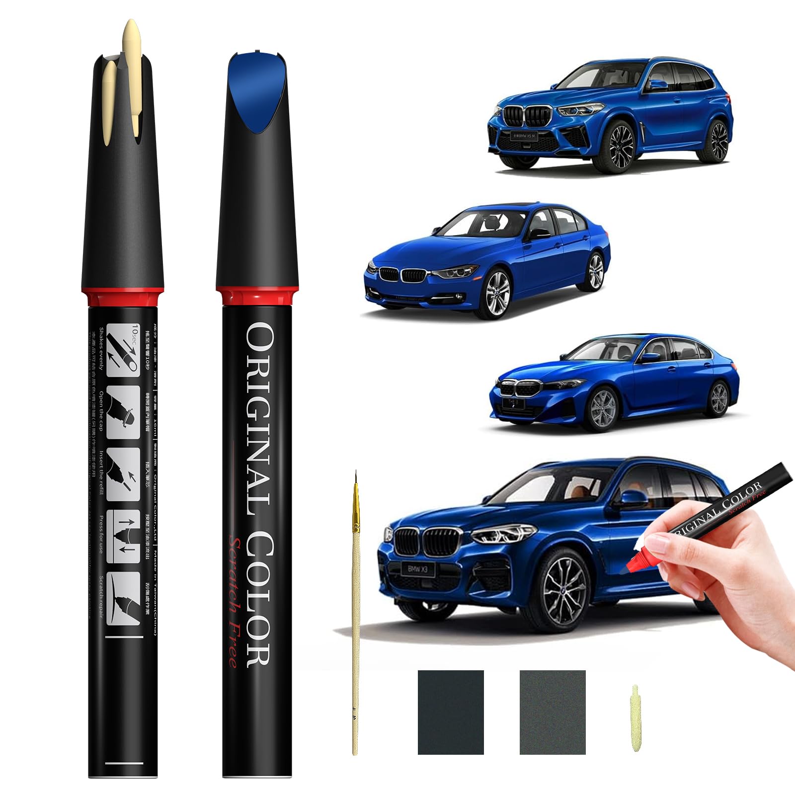 Carhoo C1R Seaside Blue Touch Up Paint Suitable For BMW, Genuine Custom Color Absoulutely Without Color Differences (16ml)