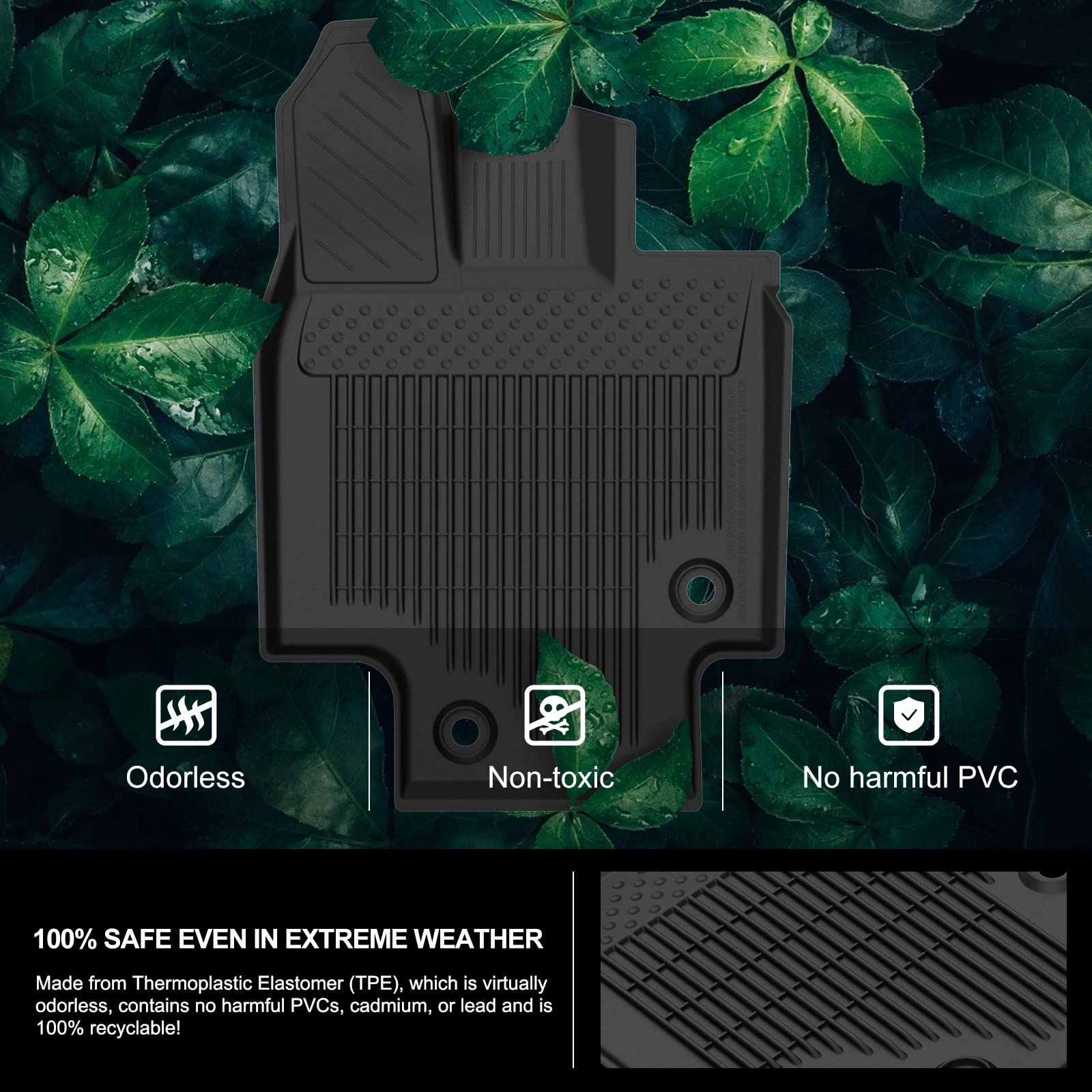 Kiwi Master Floor Mats For 2020-2025 Toyota Highlander Accessories All Weather Mat Custom Fit Liners Front & Rear 2 Row Seat Tpe