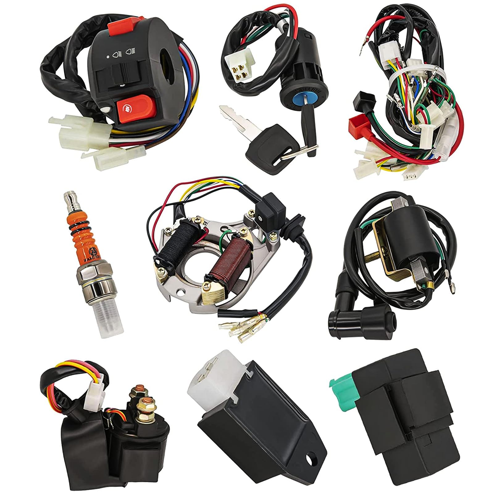 Complete Electrics Stator Coil CDI Wiring Harness - Endxedo Complete Wiring Harness Kit for 4 Stroke ATV KLX 50cc 70cc 110cc 125