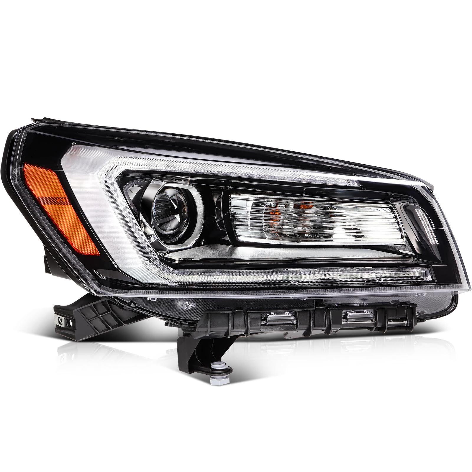 LBRST Headlight Assembly Fit 2013-2016 for Acadia, 2017 for Acadia Limited Passenger Side Headlight Chrome Housing GM2503376