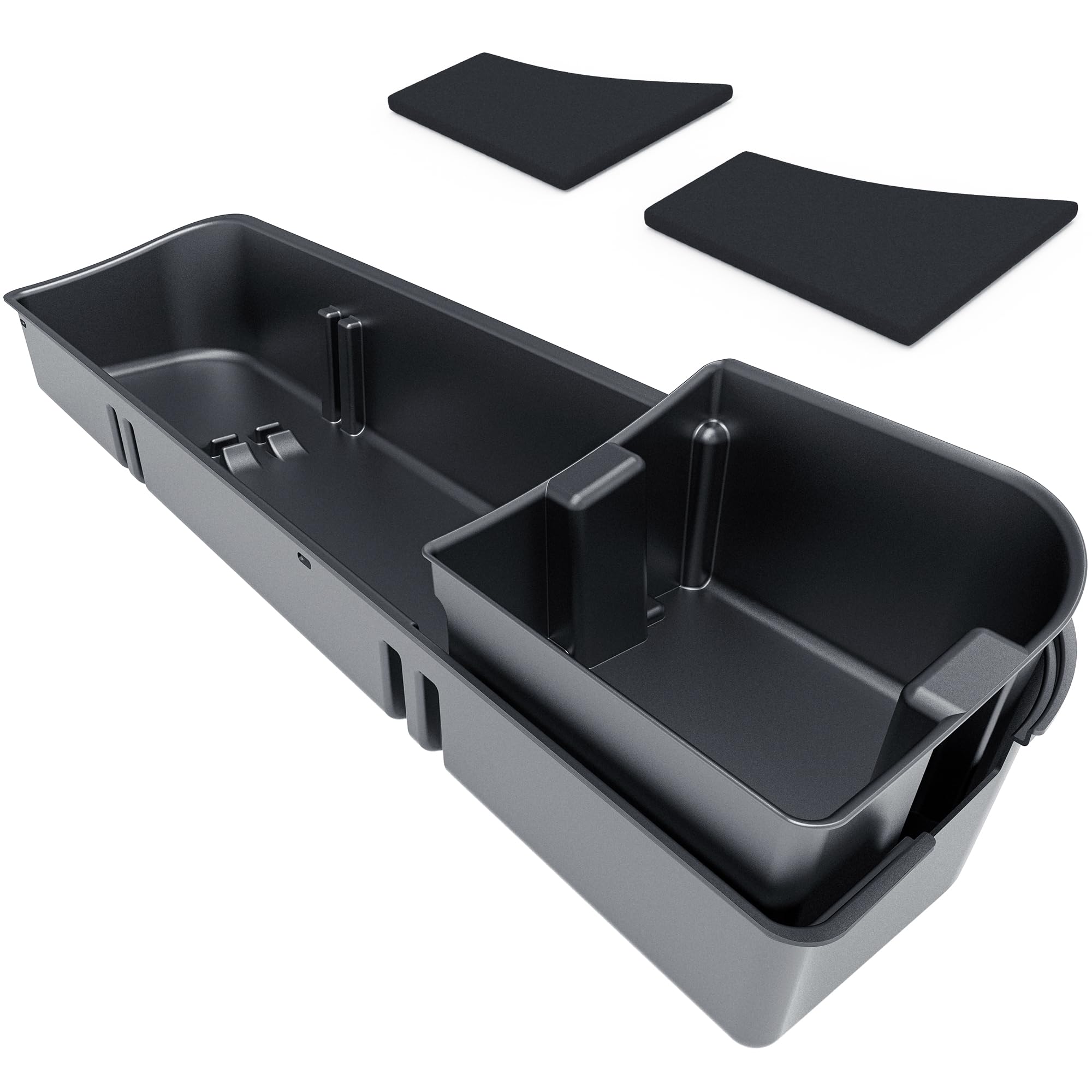 YITAMOTOR Rear Under Seat Storage Fit Ford 2015-2025 F150 & 2017-2024 Super Duty SuperCrew/Crew Cab, Upgraded Truck Organizer Un