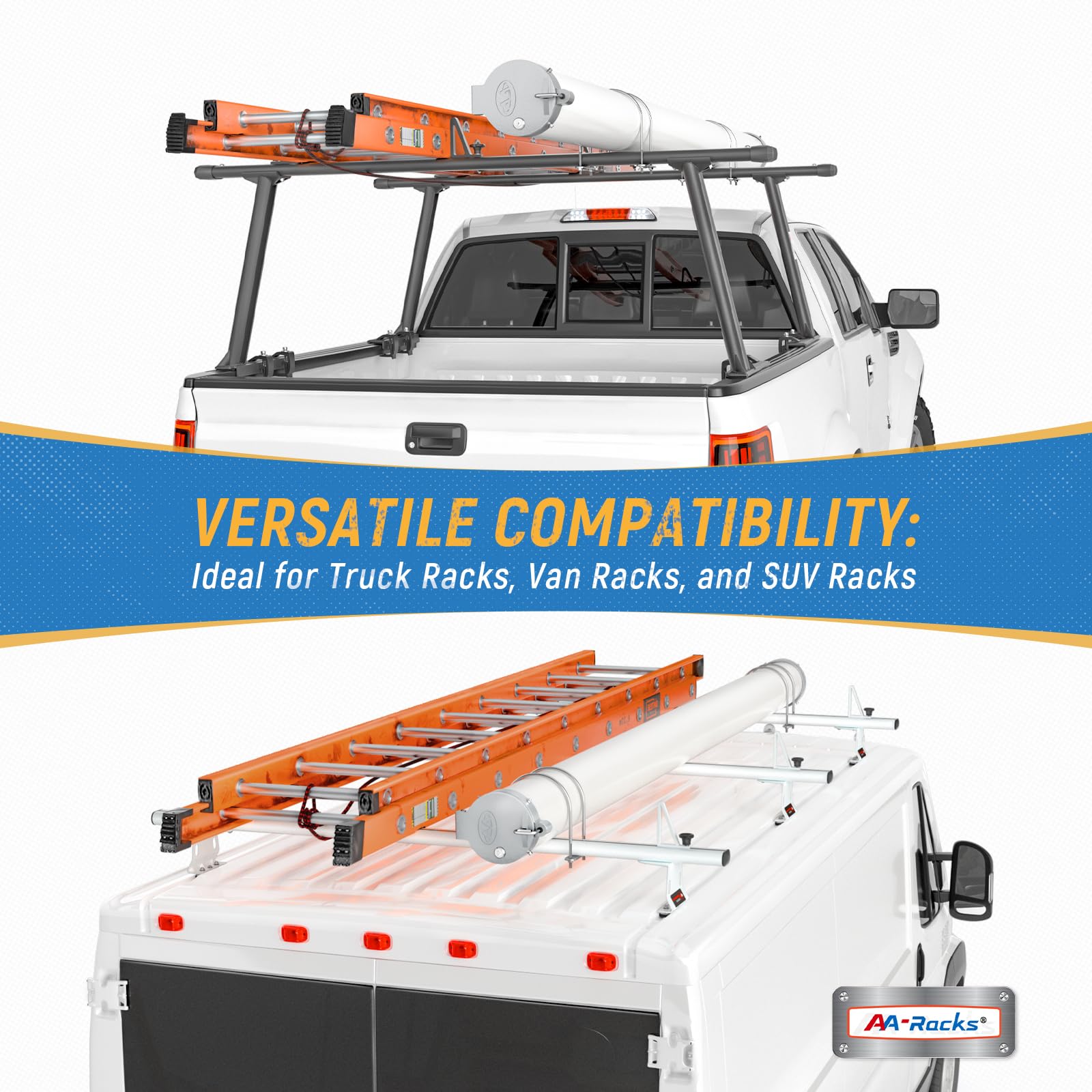 AA Products Inc. Universal Conduit Carrier Kit for 6" PVC Pipe, No Drilling, Aluminum, Silver